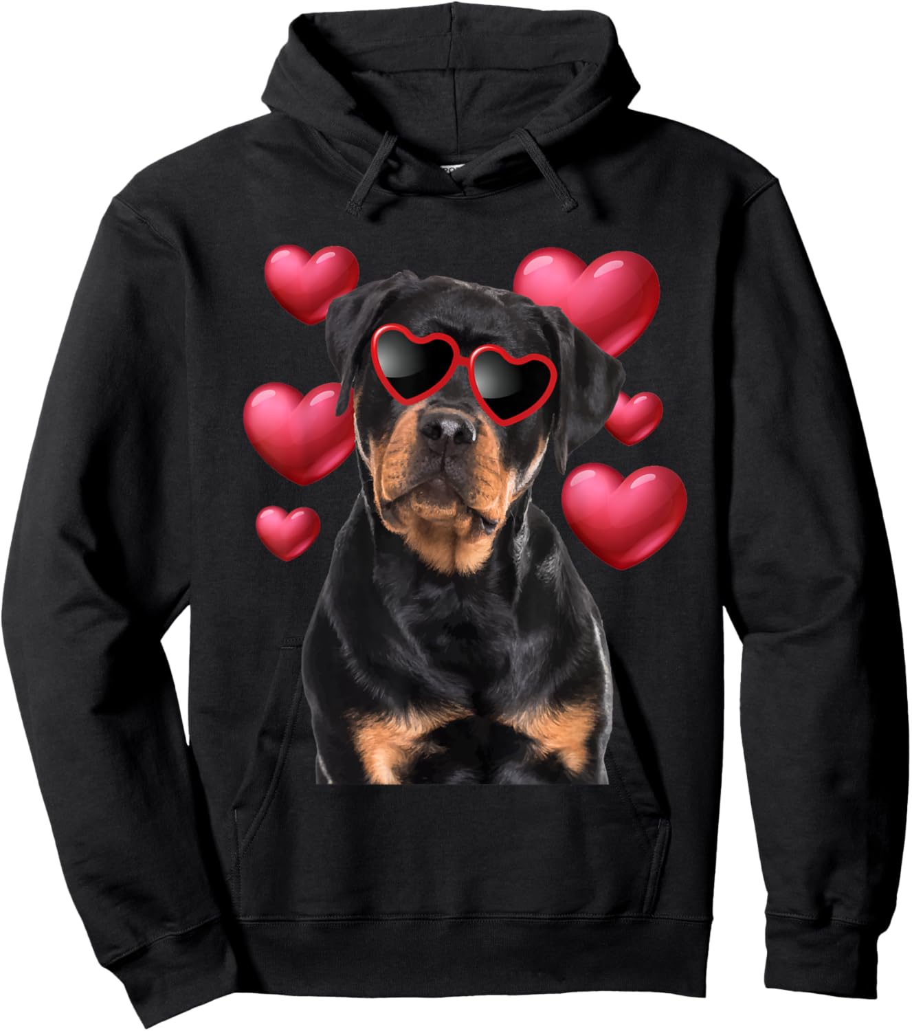 Valentines Rottweiler - Dog Breeder Puppy Lover Hoodie - Hoodie | Black