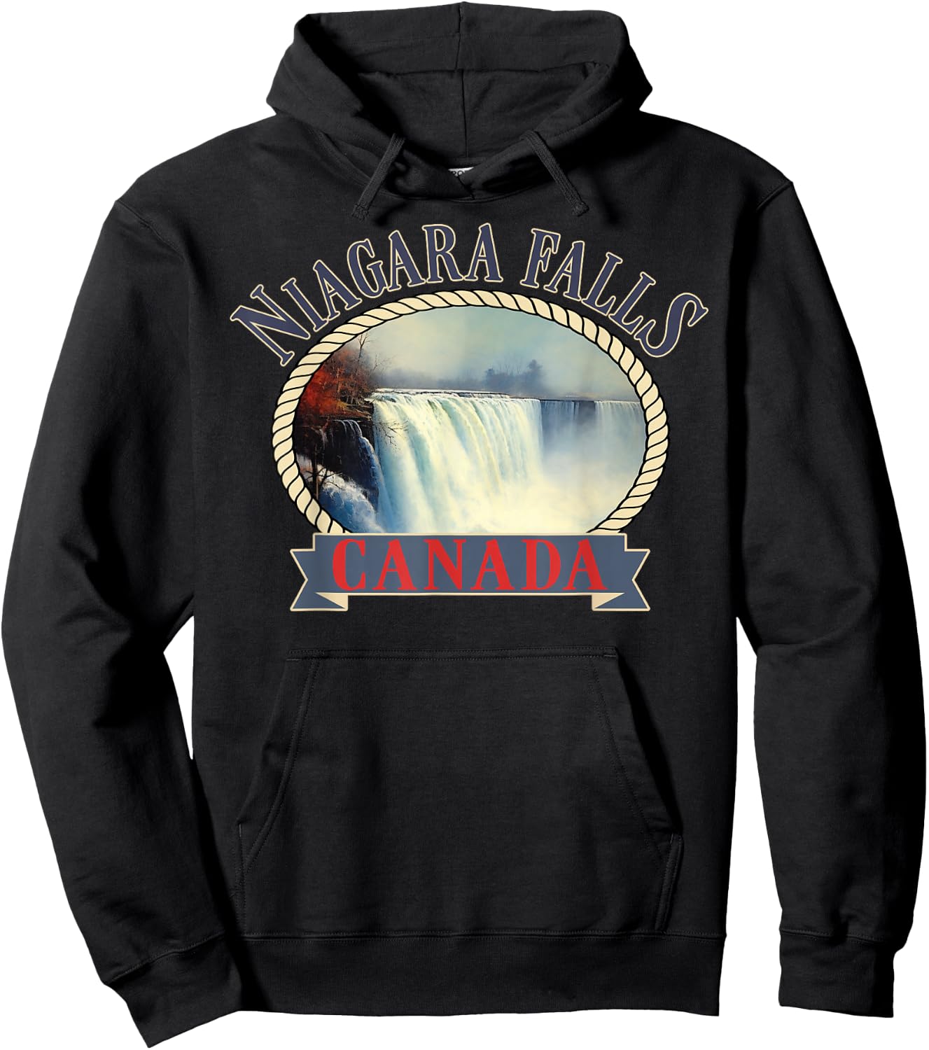 Niagara Falls Canada USA Nature river Hoodie - Hoodie | Black