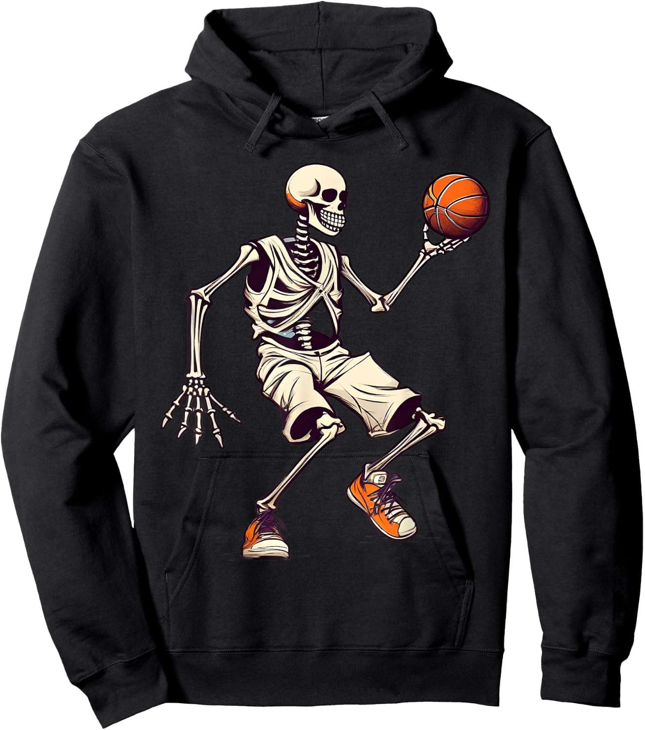 Cool Basketball Skeleton Basketball Lover Player Boys Girl Hoodie - Hoodie | Black