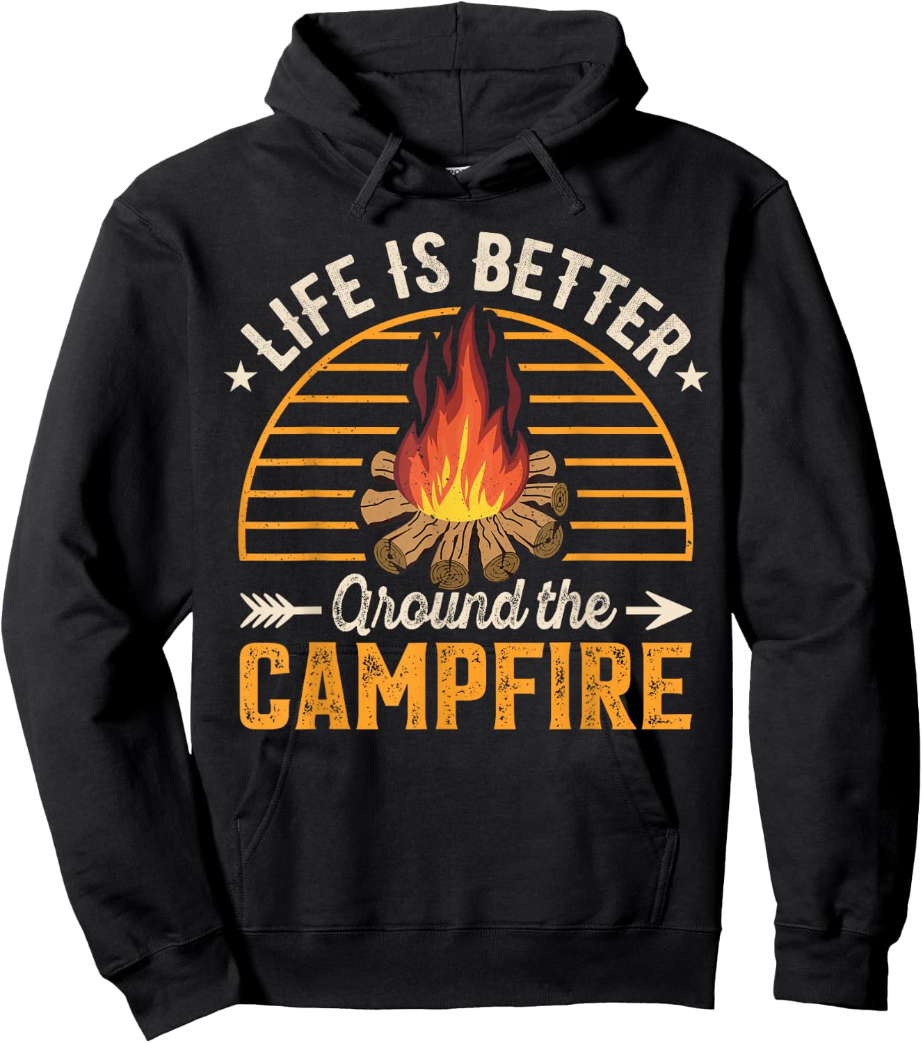 Life Is Better Around The Campfire Hoodie - Hoodie | Black