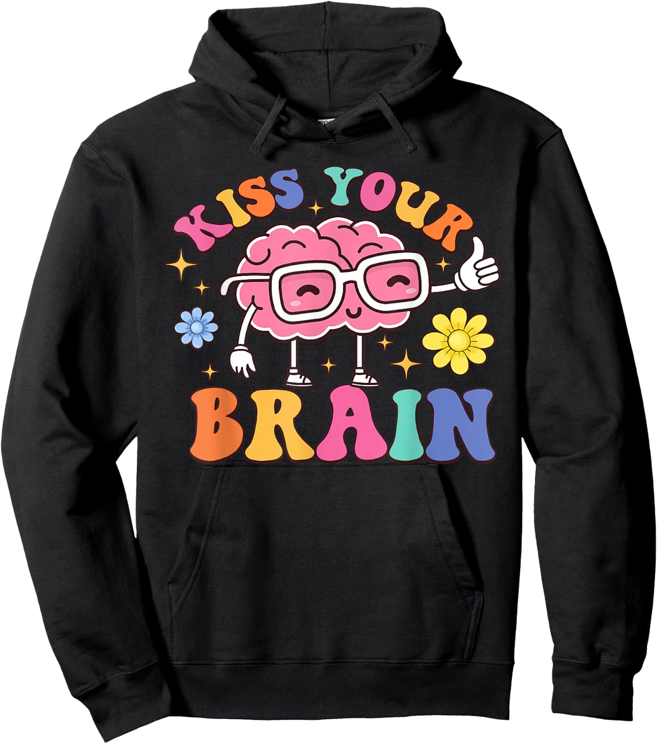 Kiss Your Brain Cute Teacher Appreciation Back To School Hoodie - Hoodie | Black