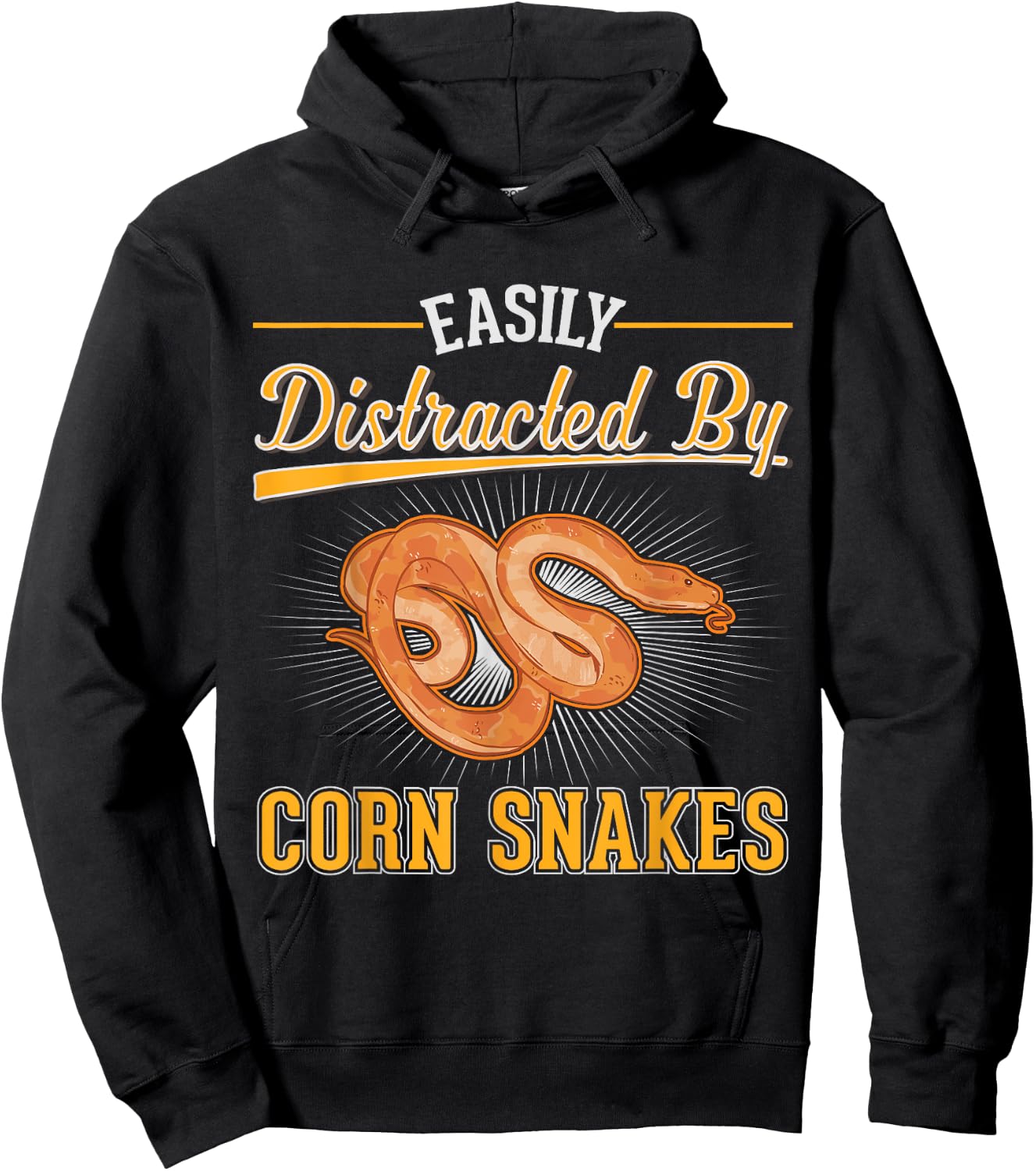 Easily distracted by Corn Snakes Hoodie - Hoodie | Black