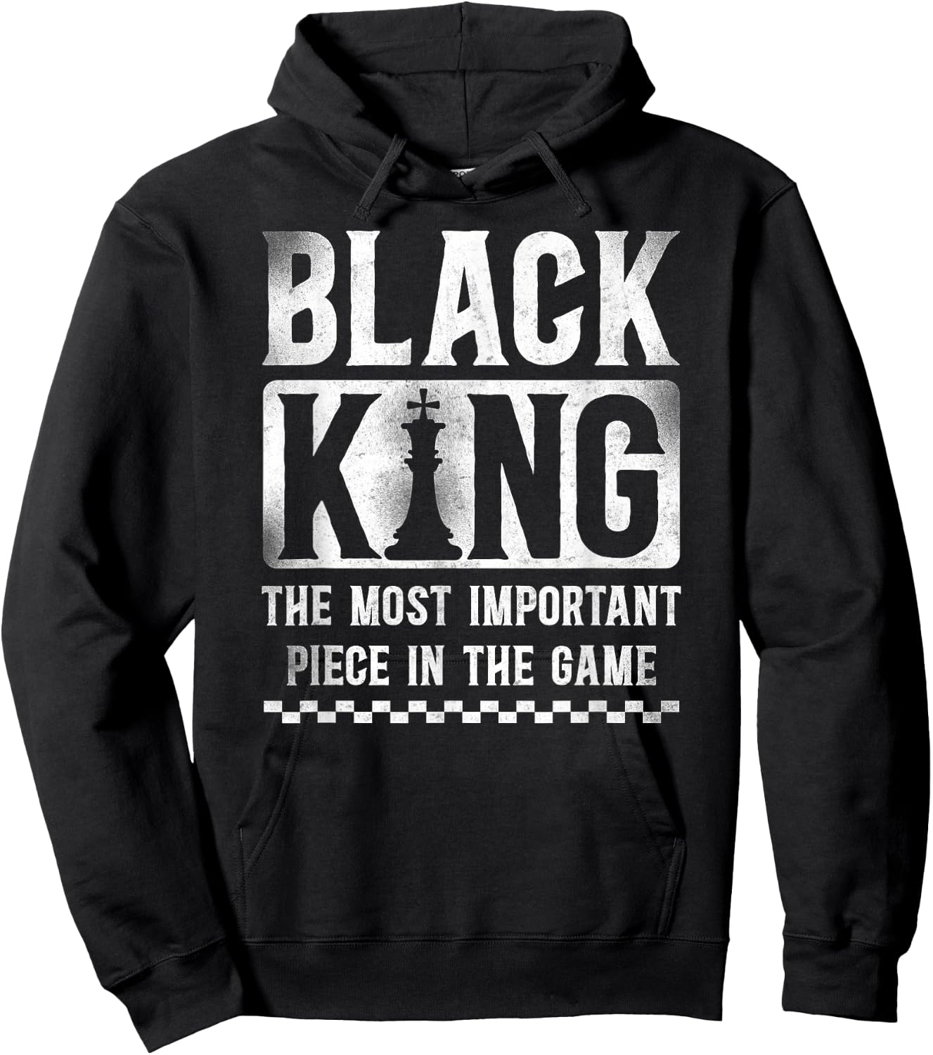 Chess Player Chess Piece Vintage Black King African American Hoodie - Hoodie | Black