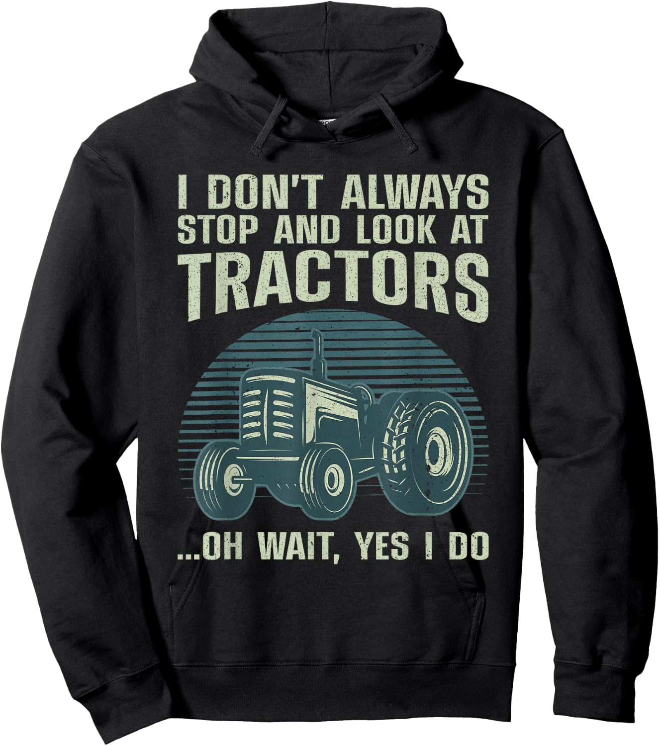 Cool Tractor Art Women Kids Farmer Farmtruck Farming Hoodie - Hoodie | Black