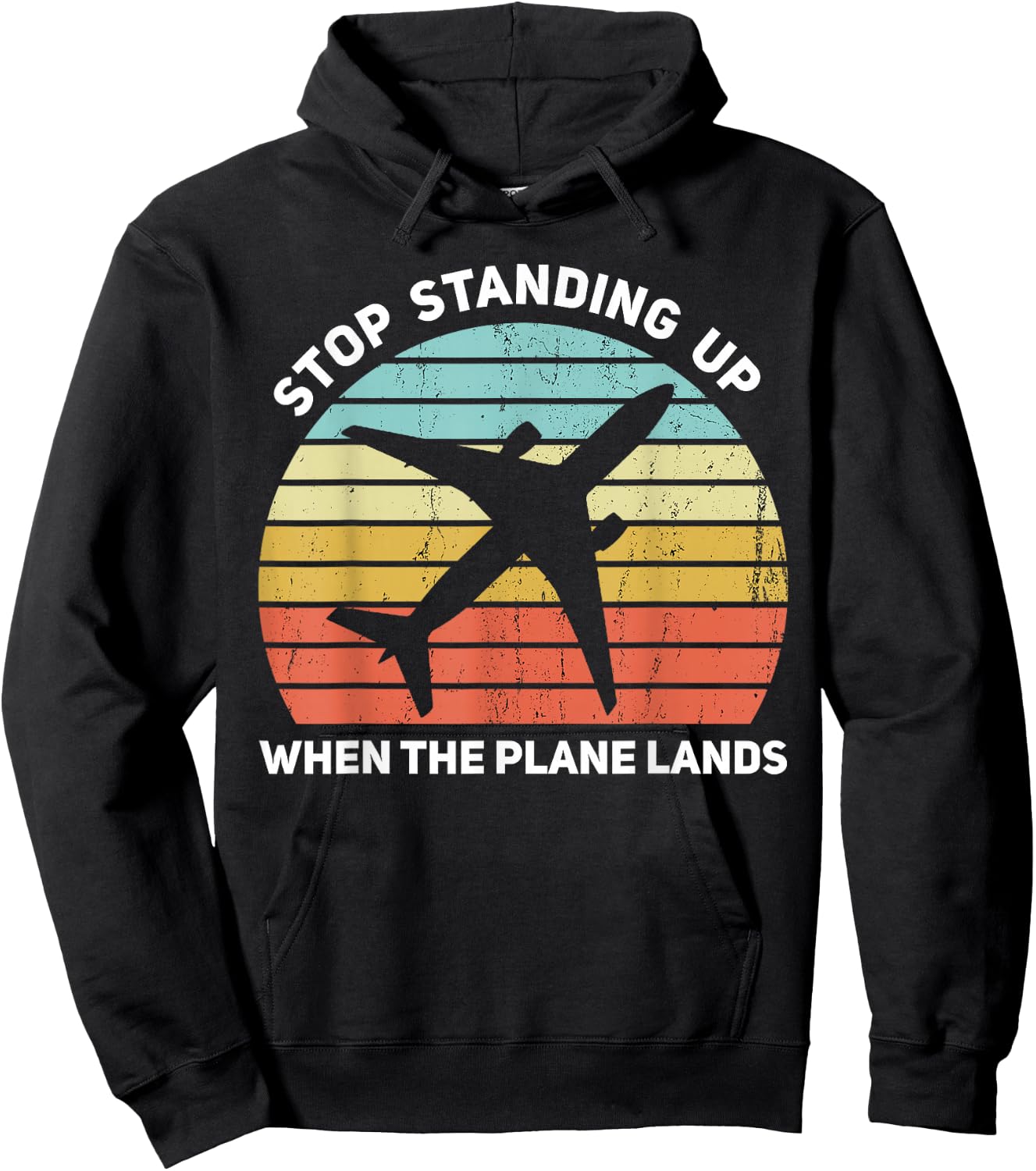 Stop Standing Up When The Plane Lands Hoodie - Hoodie | Black