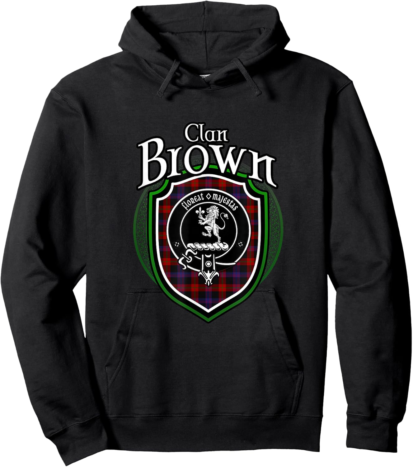 Brown Clan Crest | Scottish Clan Brown Family Crest Badge Hoodie - Hoodie | Black