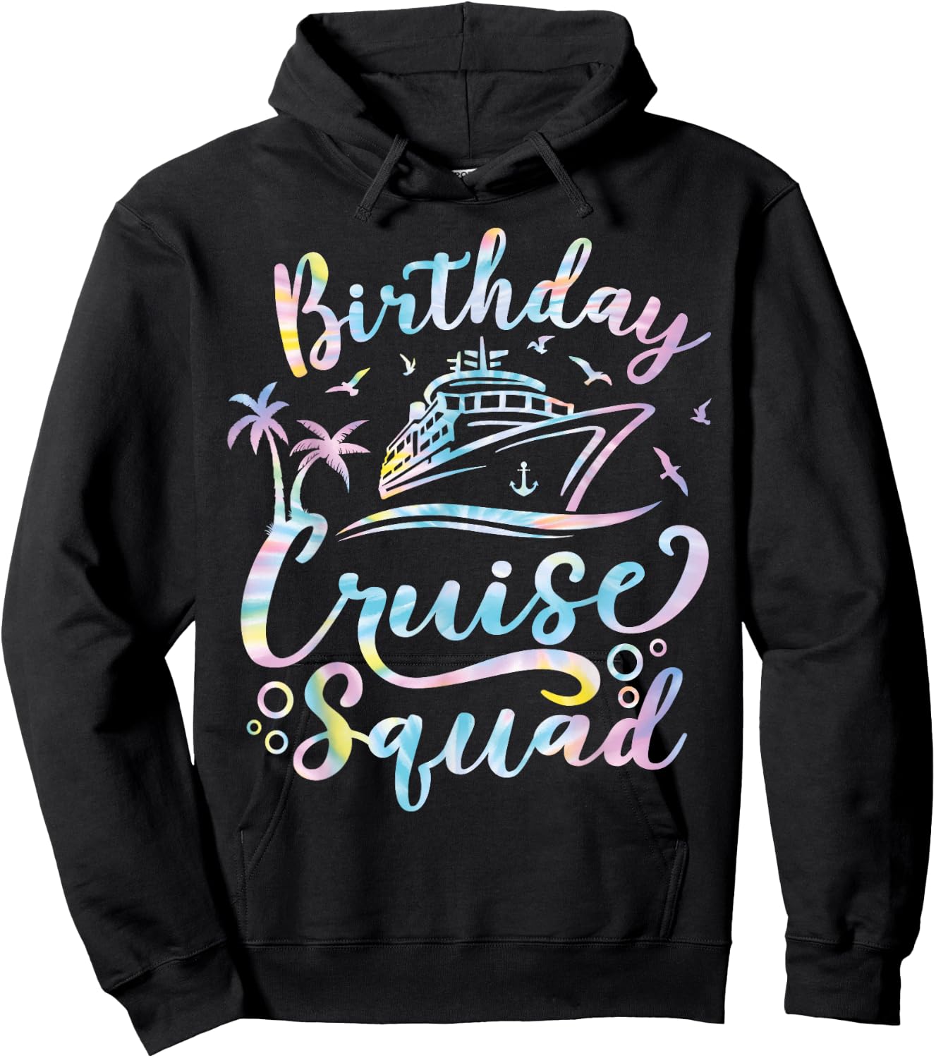 Birthday Cruise Squad Cruising Party Crew Trip Vacation 2025 Hoodie - Hoodie | Black