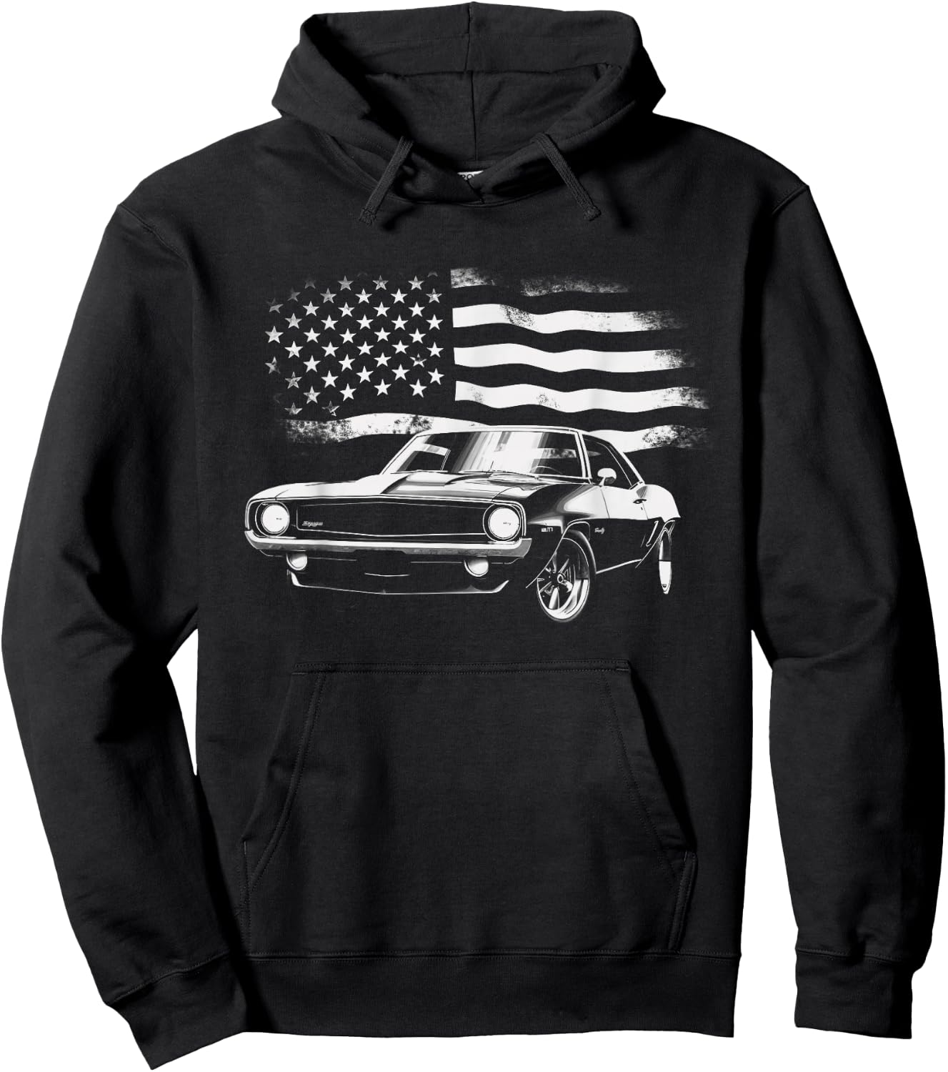 Vintage Classic Muscle Car Hoodie - Hoodie | Black