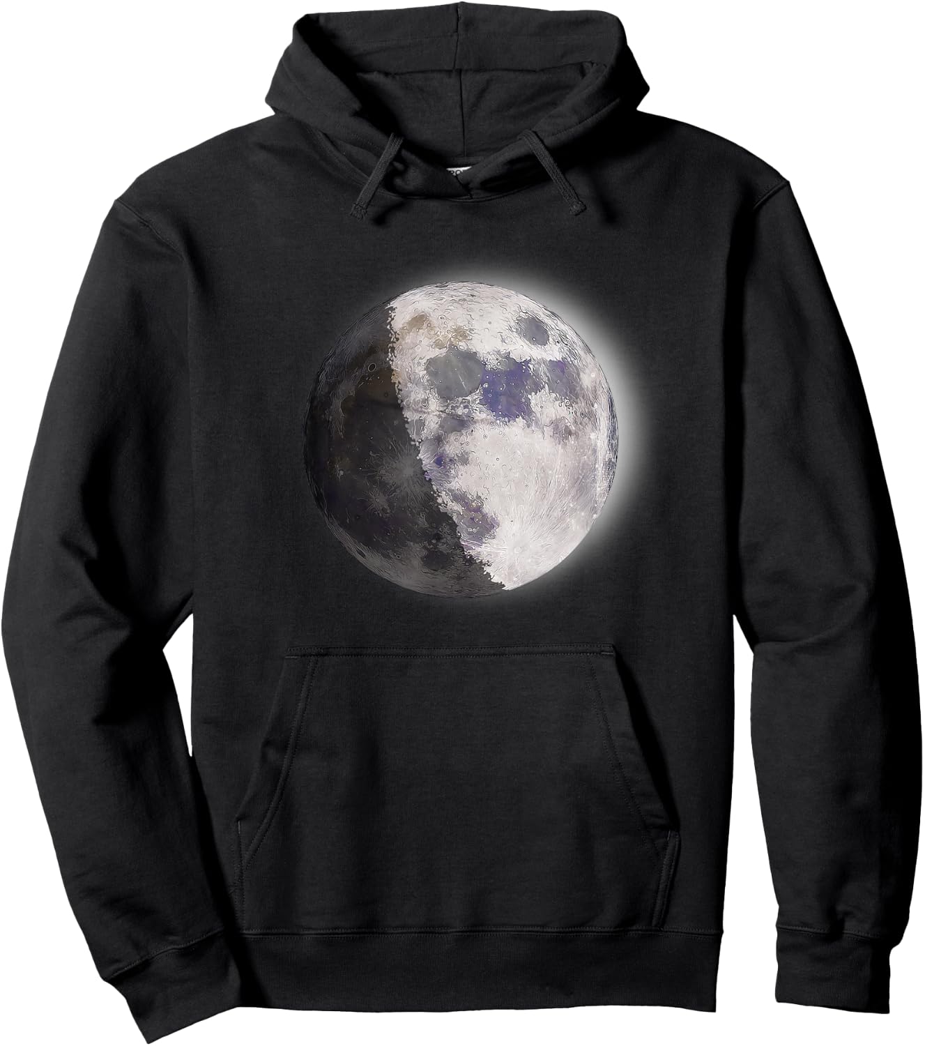 Waxing Gibbous Moon Phase, Full Moon, For Selenophiles Hoodie - Hoodie | Black