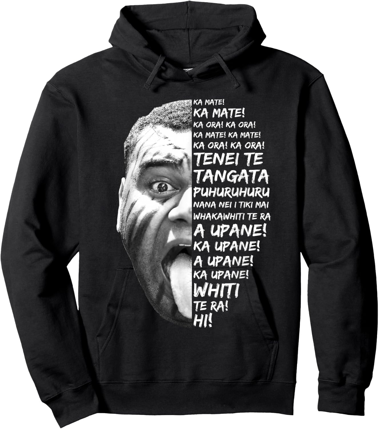 Haka Lyrics New Zealand Black Maori Kiwi NZ Fan Rugby Hoodie - Hoodie | Black
