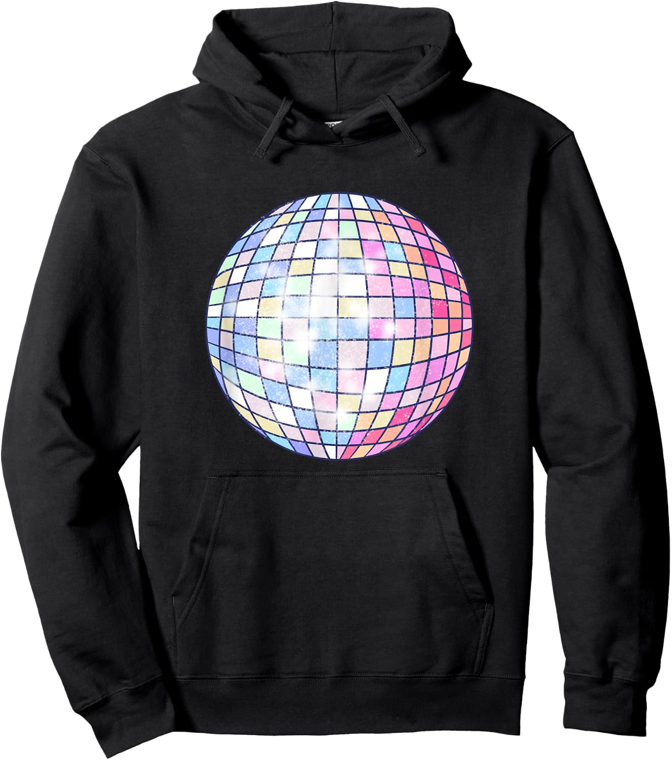 Colorful Disco Mirror Ball 1970s Retro 70s Dance Party Hoodie - Hoodie | Black