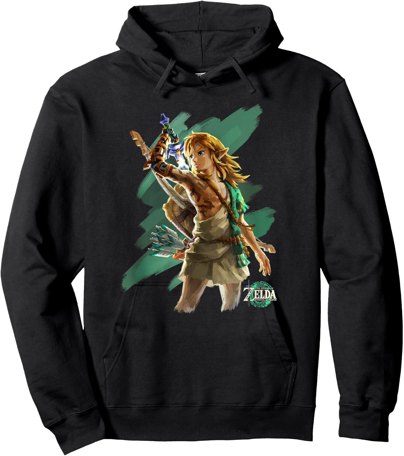 The Legend of Zelda Tears of The Kingdom Link Hero Poster Hoodie - Hoodie | Black