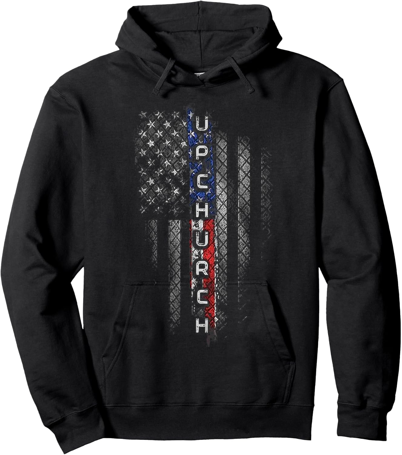Upchurch Family American Flag Hoodie - Hoodie | Black