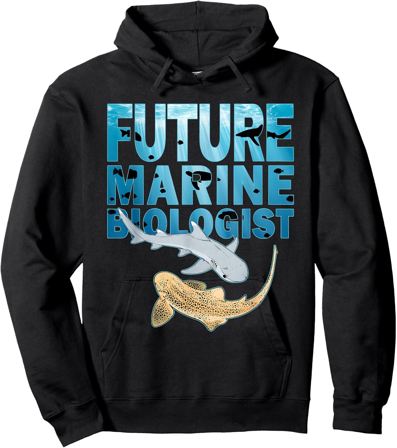 Future Marine Biologist Leopard Shark Hoodie - Hoodie | Black