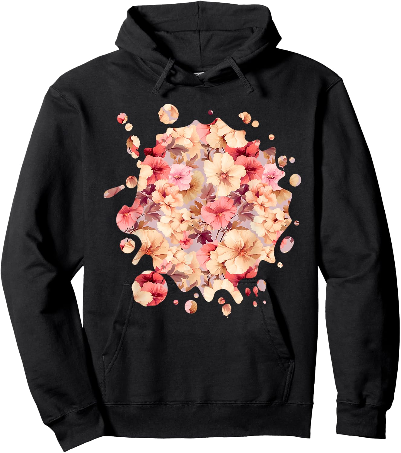 Cute Hollyhock Inspired Flower Plant Lover Gardener women Hoodie - Hoodie | Black