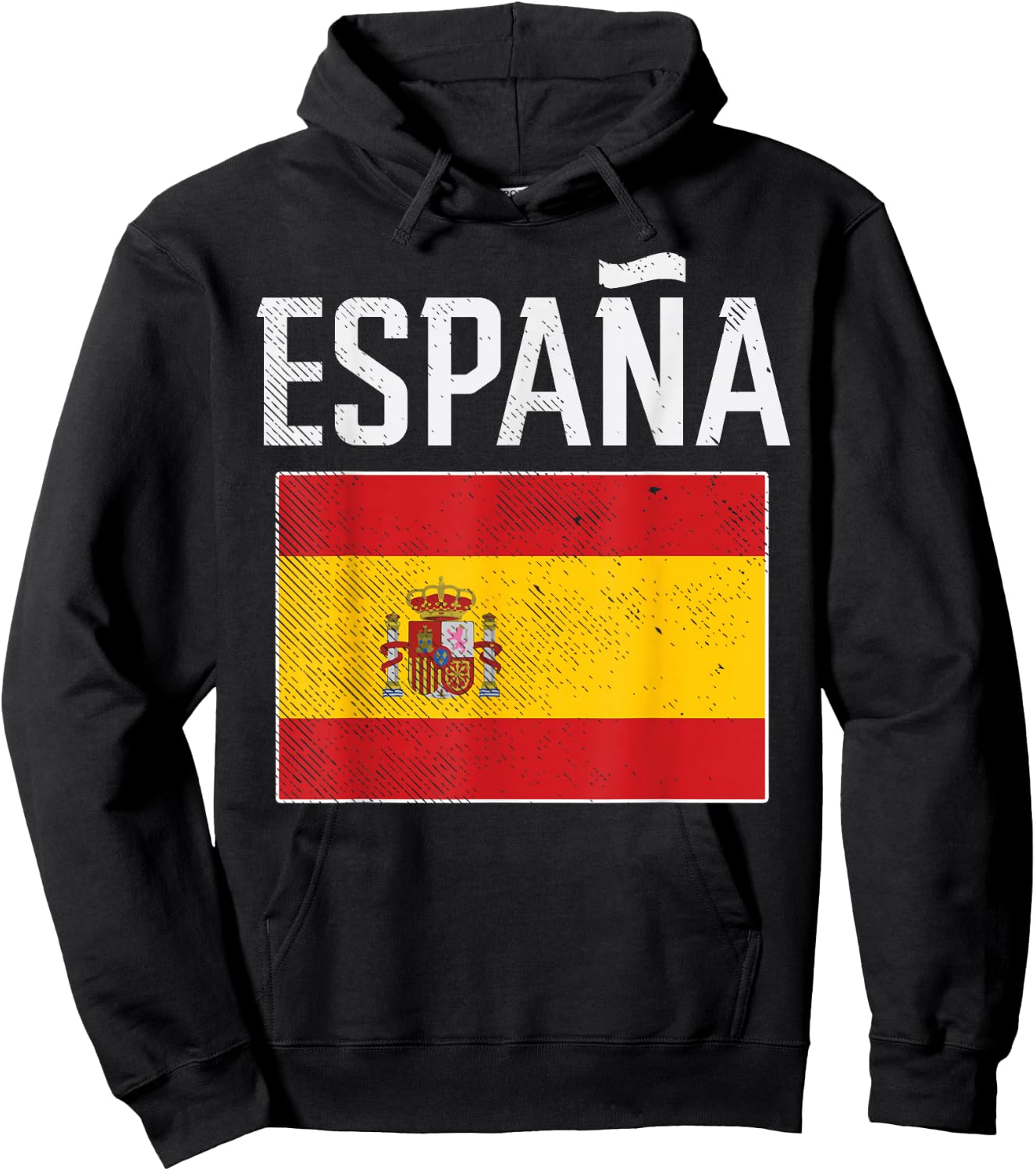 Espana Spain Flag Spanish Soccer Men Women Kids Boys Girl Hoodie - Hoodie | Black