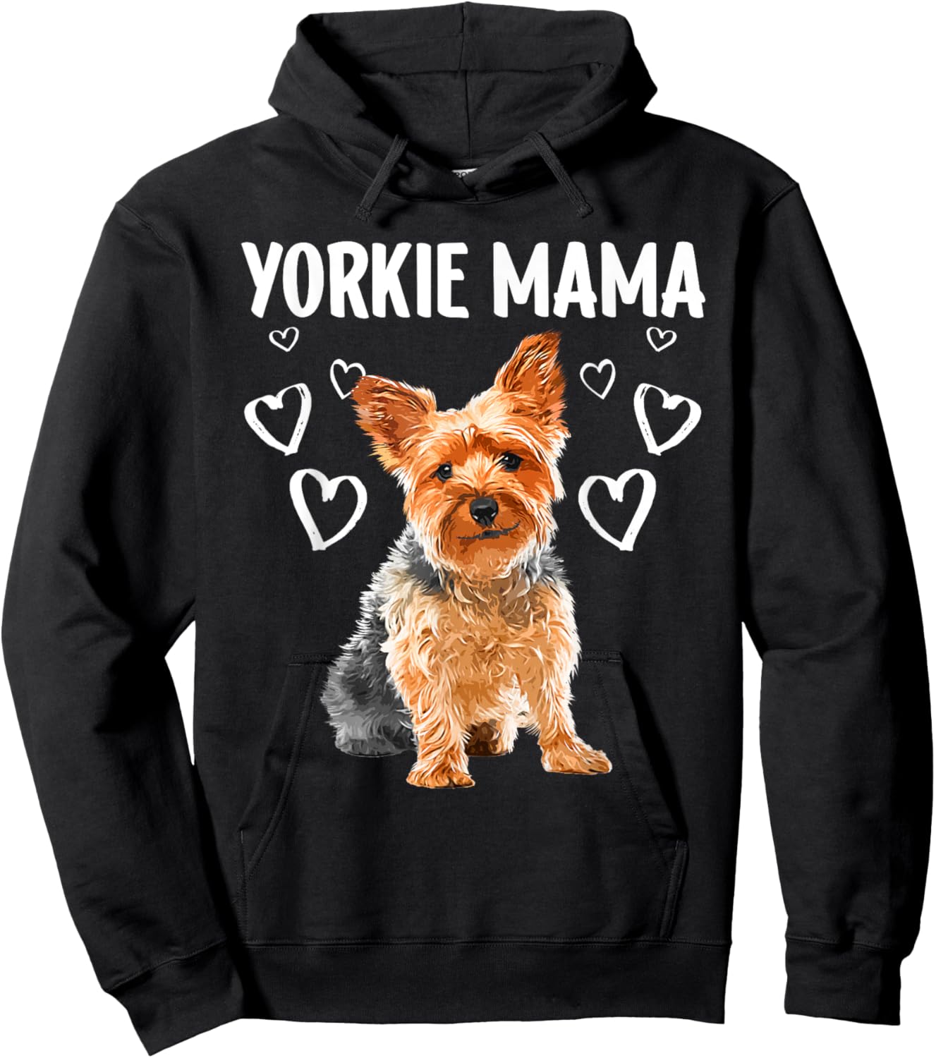 Cool Yorkshire Terrier For Mom Women Dog Mama Yorkie Lovers Hoodie - Hoodie | Black