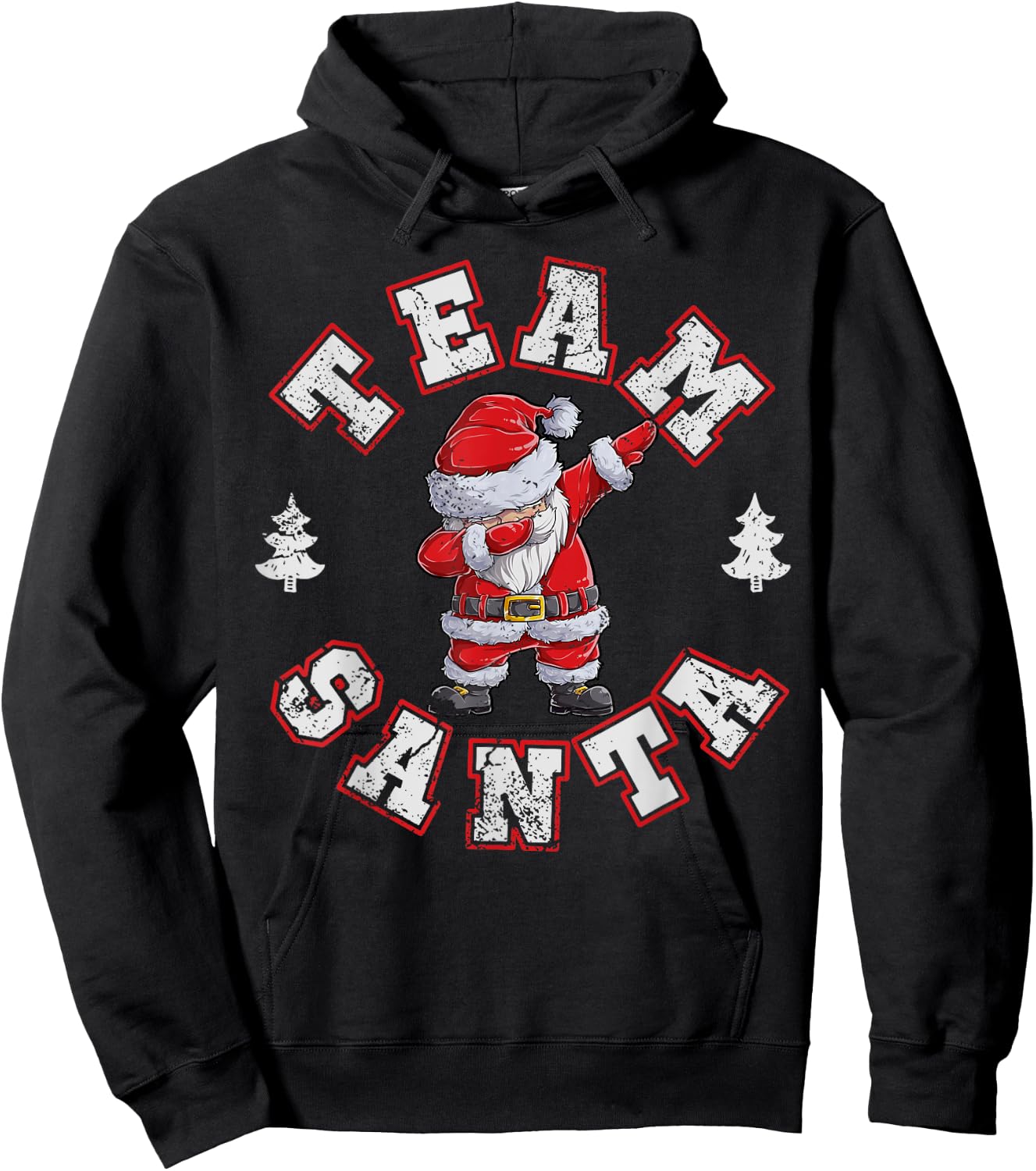 Team Santa Christmas Family Matching Pajamas Boys Xmas Dab Hoodie - Hoodie | Black