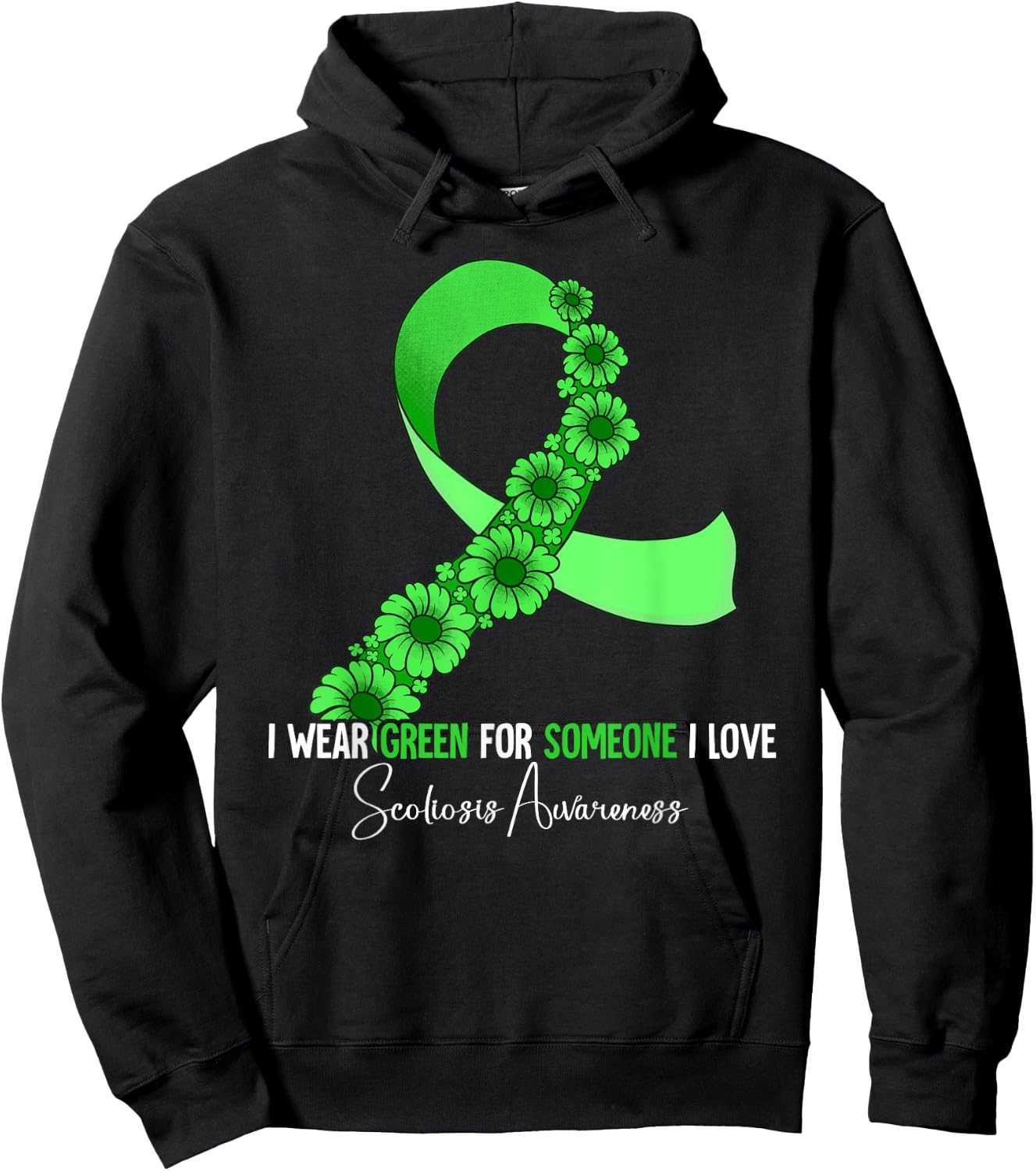 Scoliosis Awareness Hoodie - Hoodie | Black