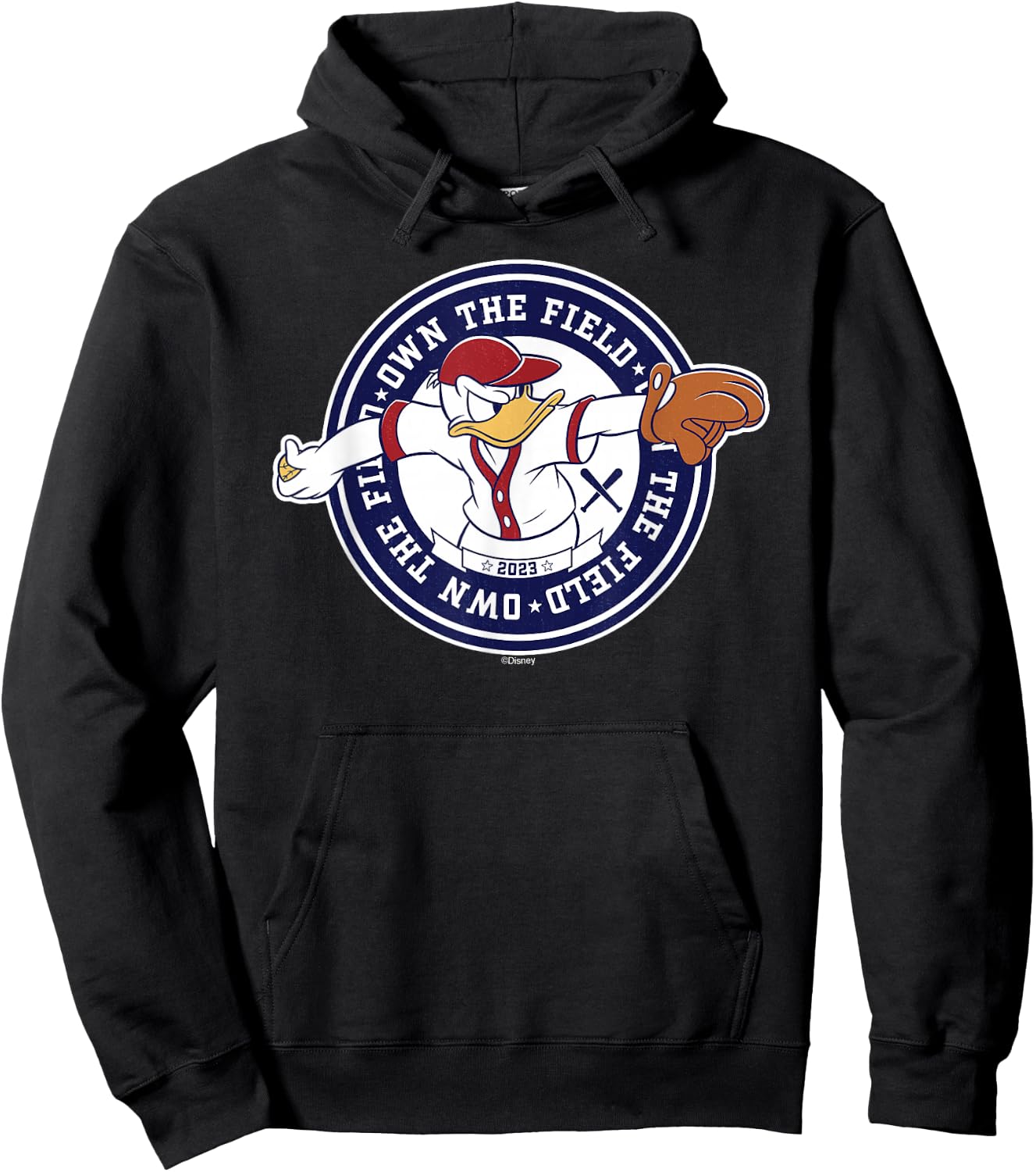 Disney Donald Duck Baseball Pitcher Own the Field Sports '23 Hoodie - Hoodie | Black