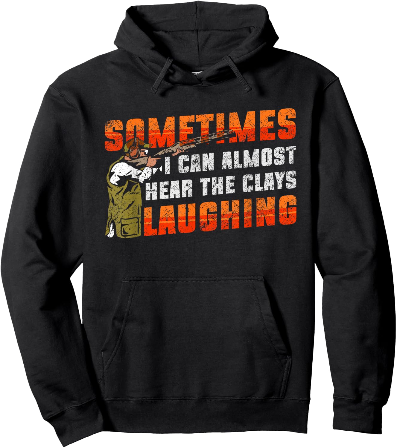 Clay Skeet Shooting Trap Shooting Clay Pigeon Funny Hoodie - Hoodie | Black