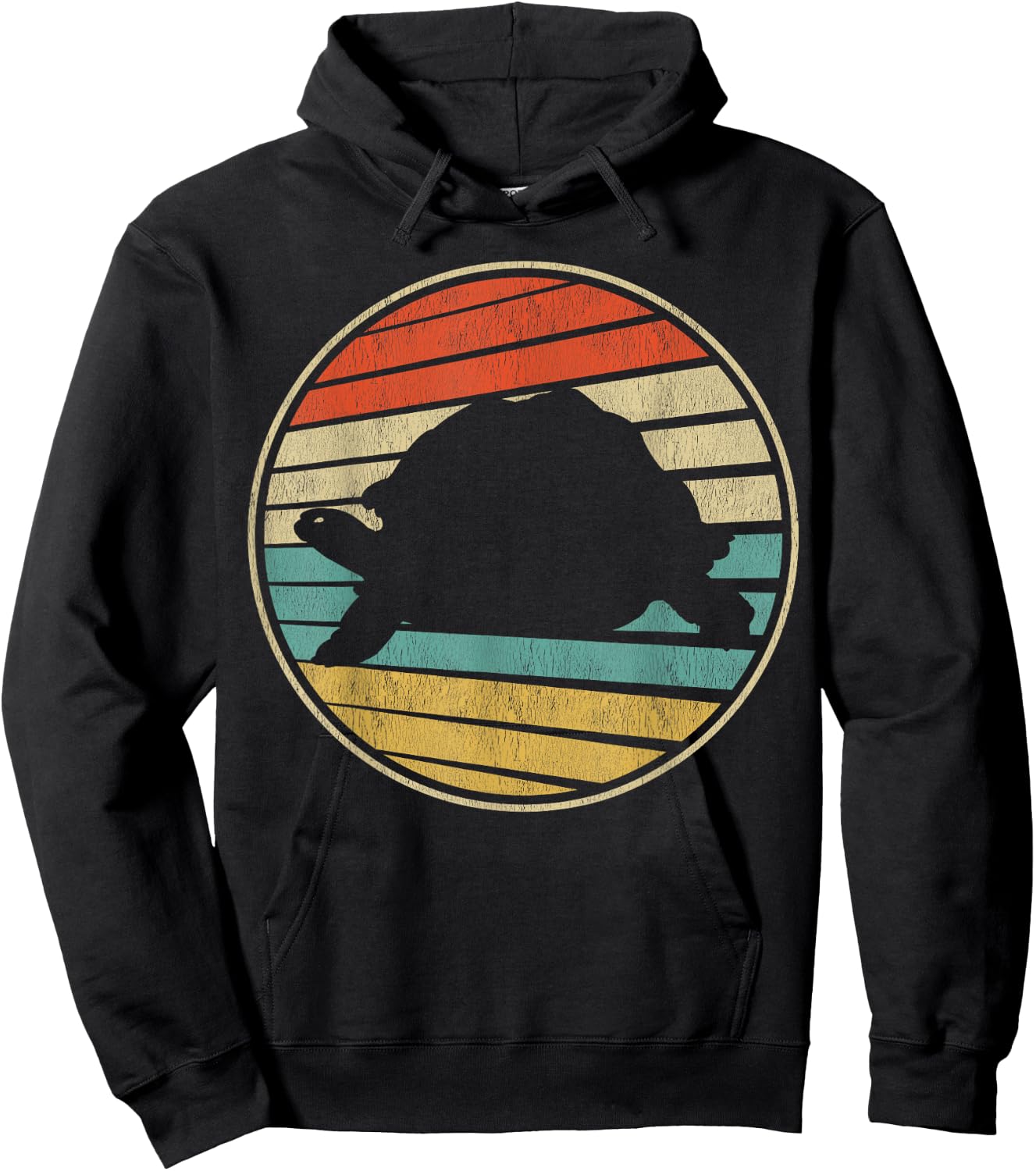 Cute Turtle Gift Retro Vintage 70s 80s Tortoise Lover Fun Hoodie - Hoodie | Black