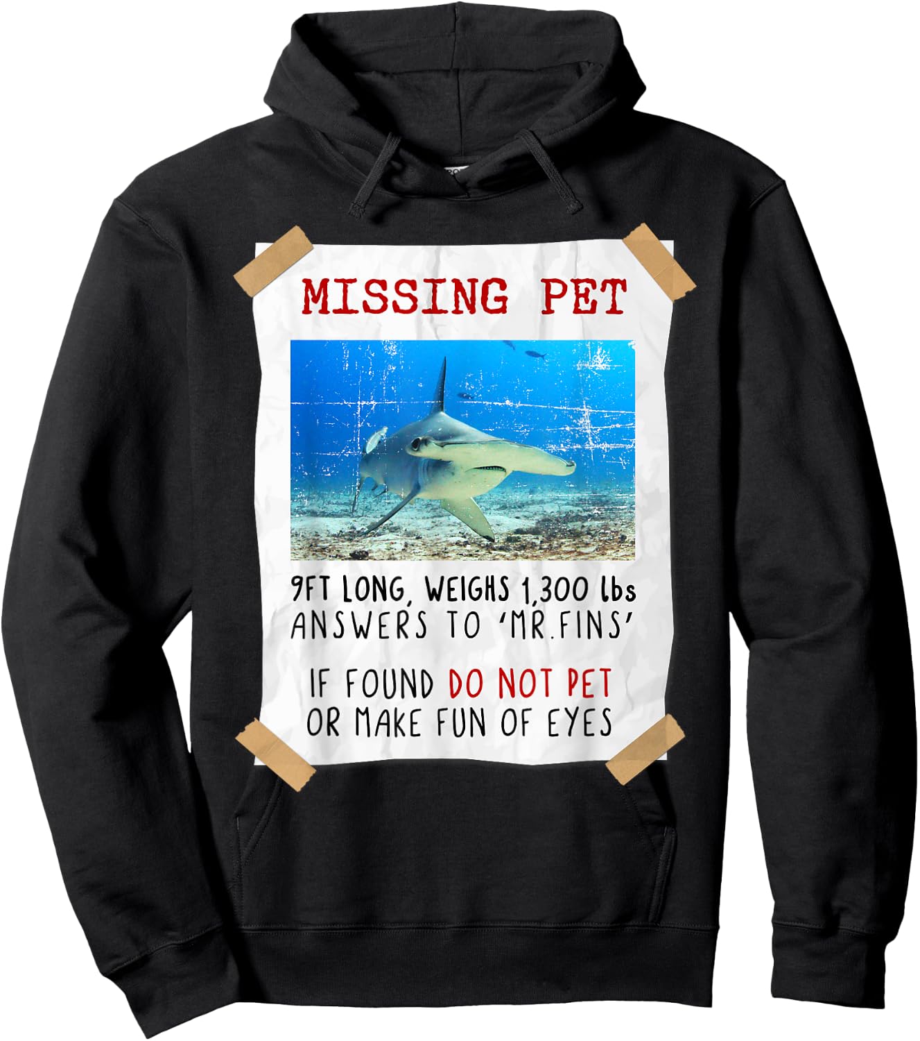 Funny Shark Lover, Hammerhead Shark, Sea Animals, Shark Hoodie - Hoodie | Black
