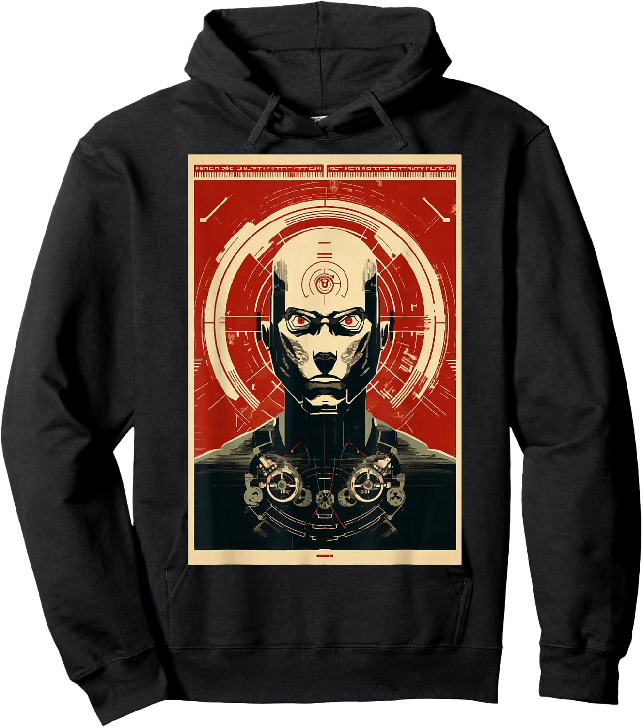 Soviet Cyborg SOVI8 Vintage Propaganda Hoodie - Hoodie | Black