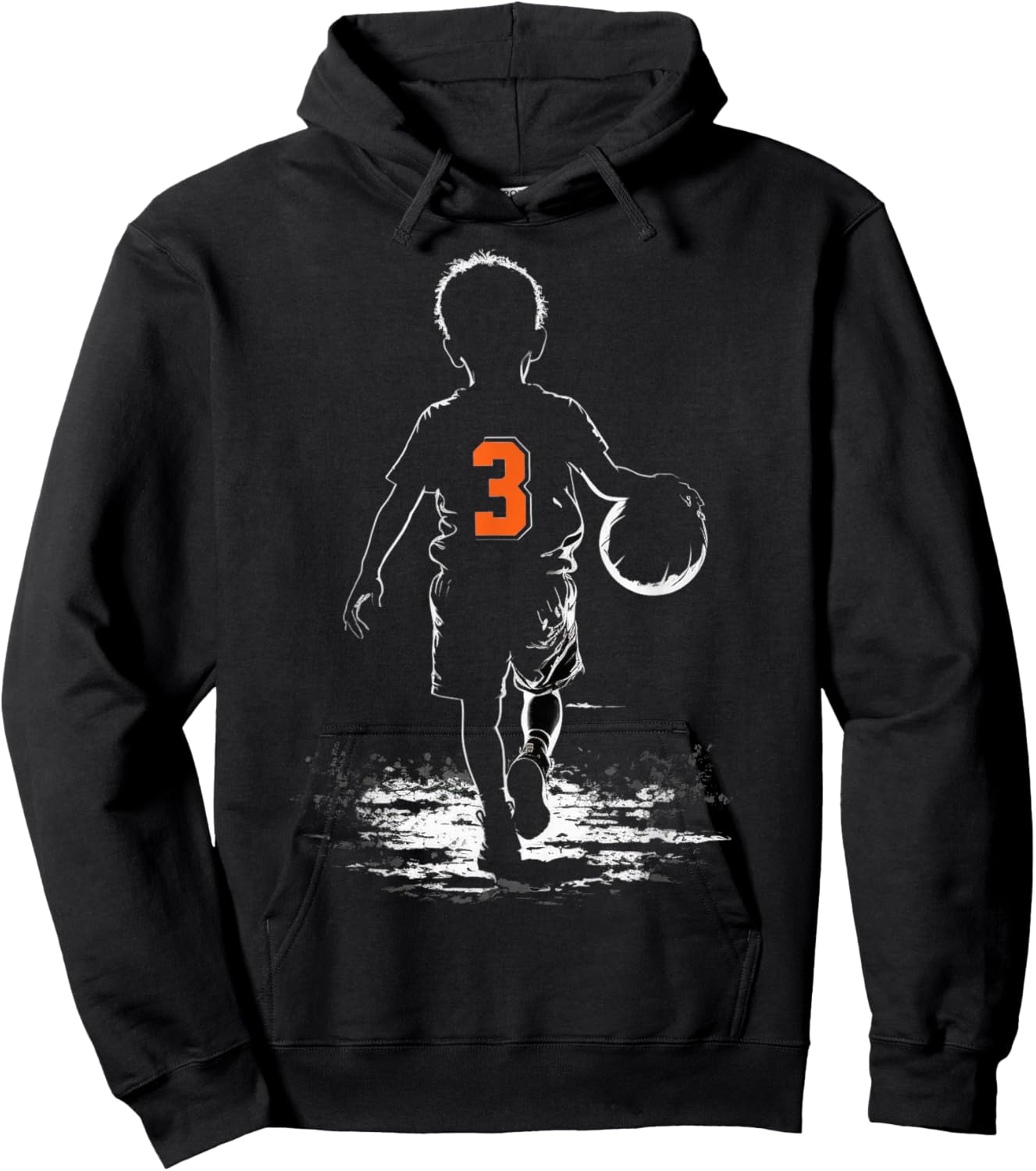 Fun 3rd Birthday Basketball Themed Party Boys Kid 3 Year Old Hoodie - Hoodie | Black