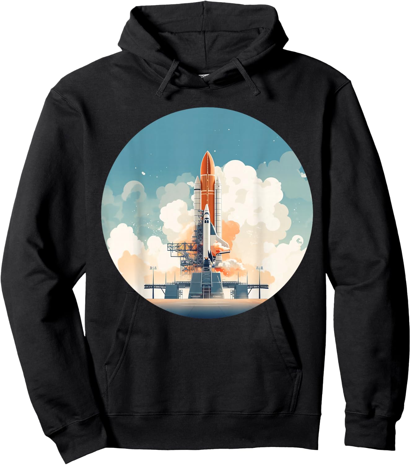 Cool launch Platform for Rockets and Spaceships Hoodie - Hoodie | Black