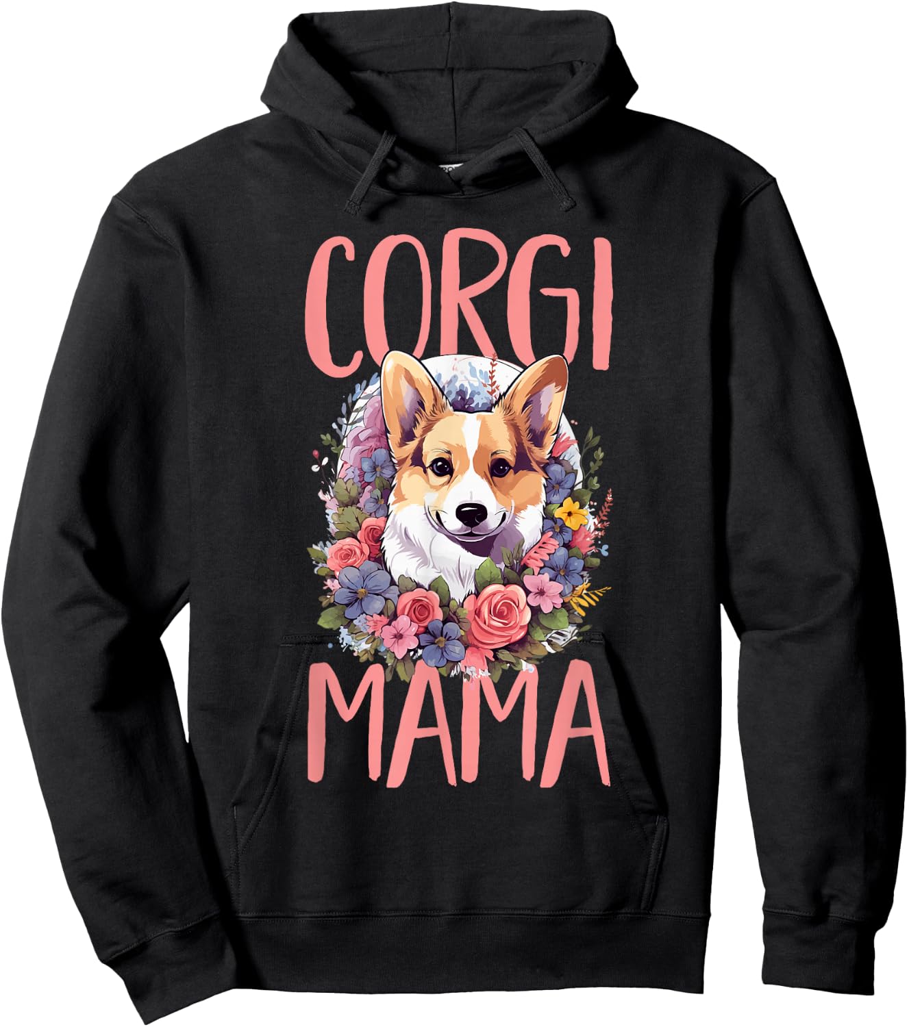 Pembroke Welsh Corgi - Corgi Mama Hoodie - Hoodie | Black