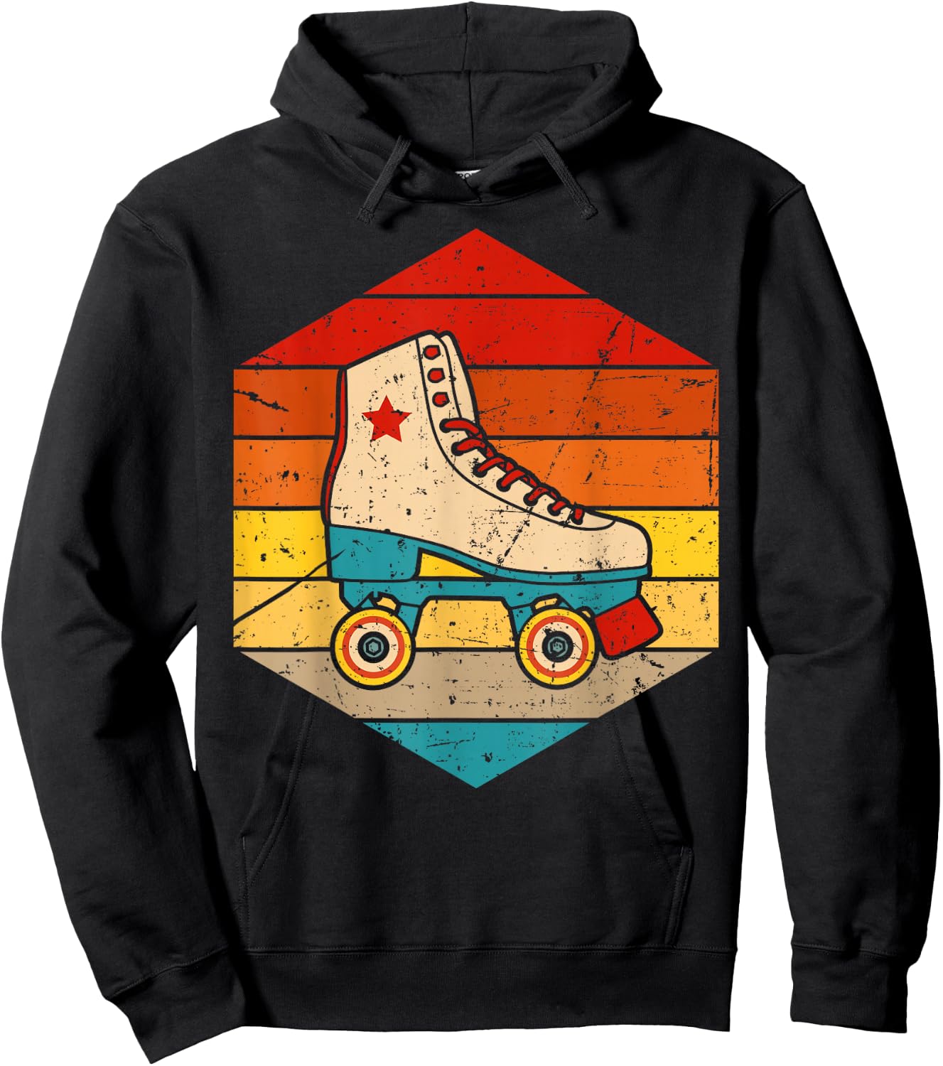 Vintage Roller Skate For Roller Skater Skating Men Women Hoodie - Hoodie | Black