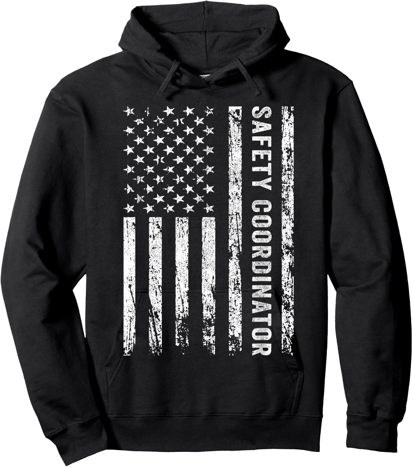 Safety Coordinator US Flag Hoodie - Hoodie | Black