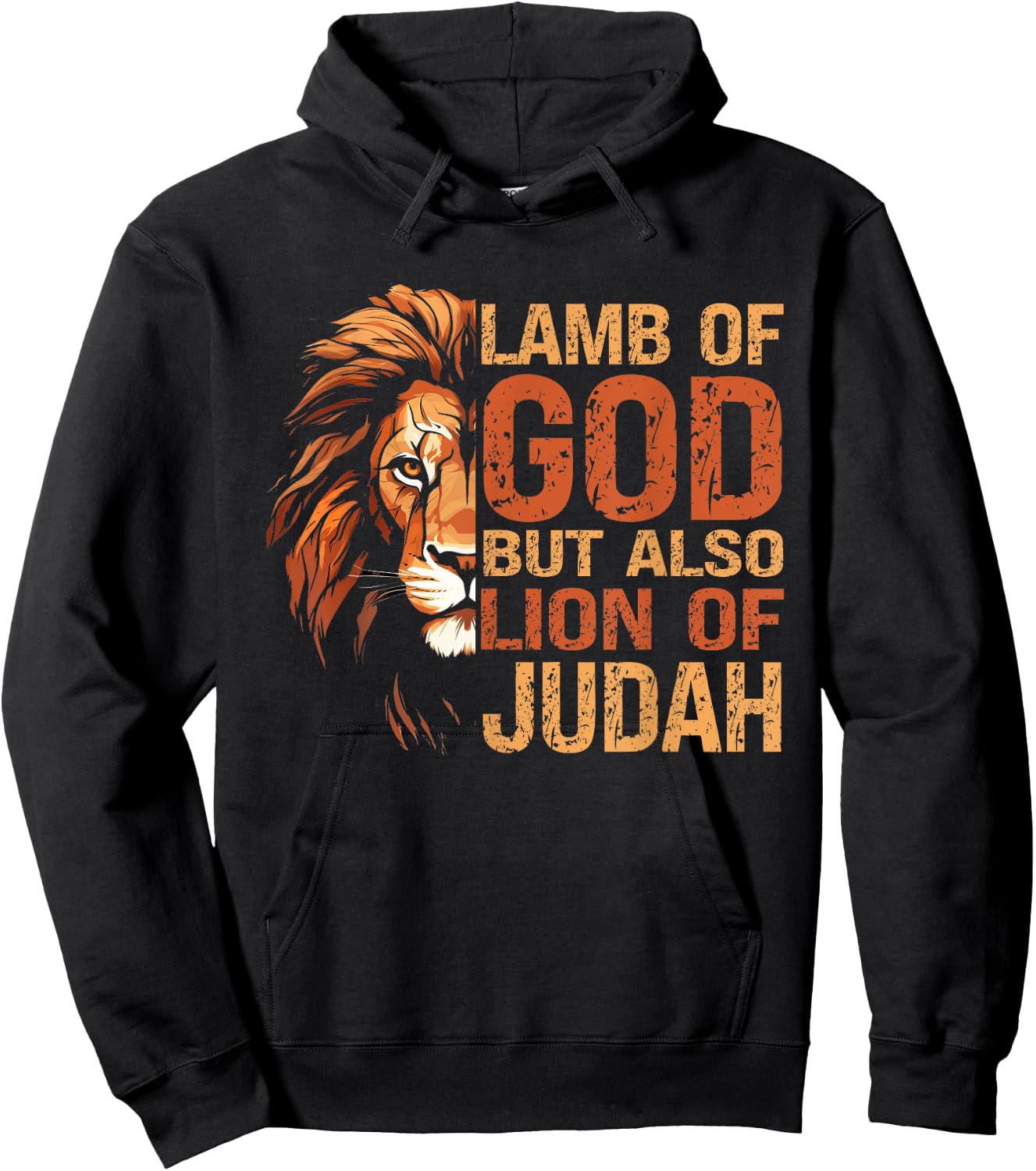 Lamb Of Got But Also Lion Of Judah Hoodie - Hoodie | Black