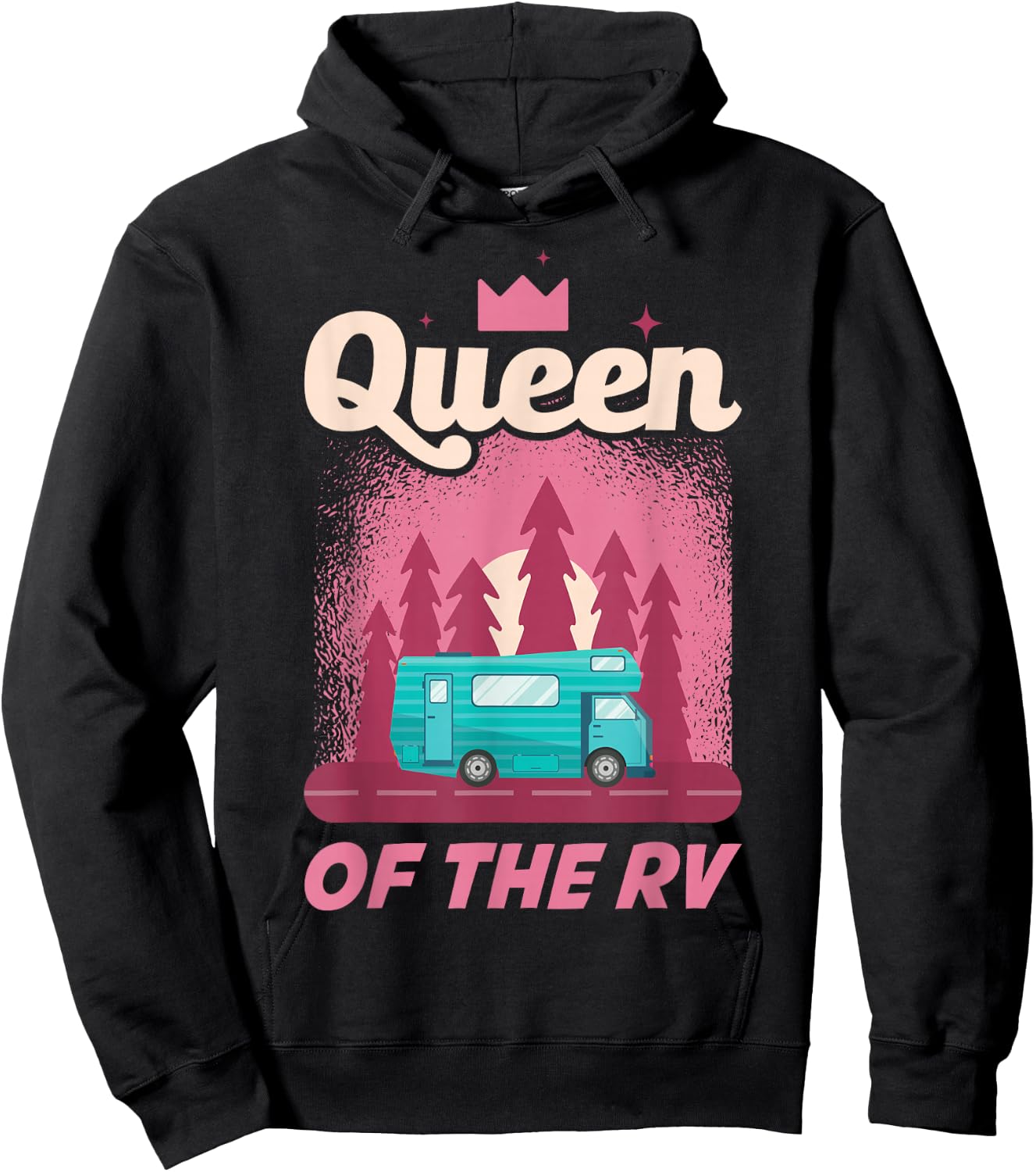 Queen Of The RV Motorhome Hoodie - Hoodie | Black