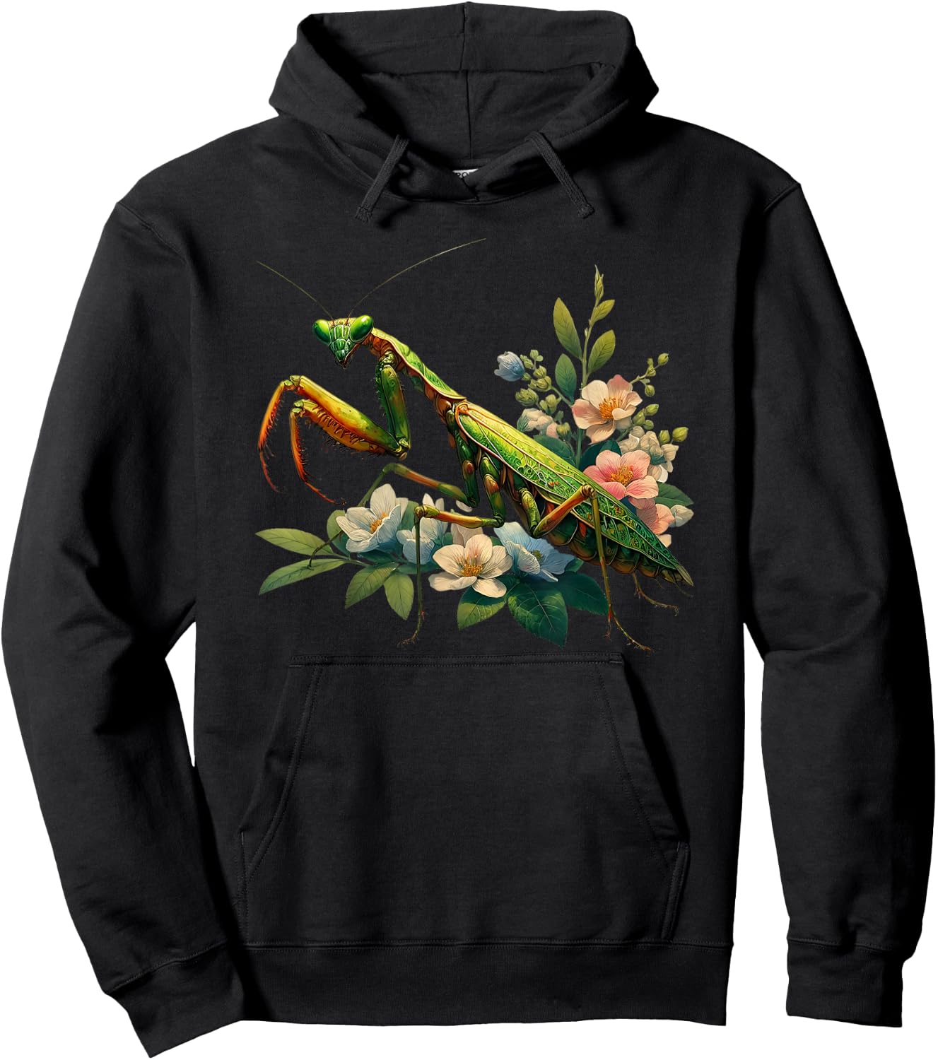 Beautiful Insect Art - Praying Mantis Hoodie - Hoodie | Black