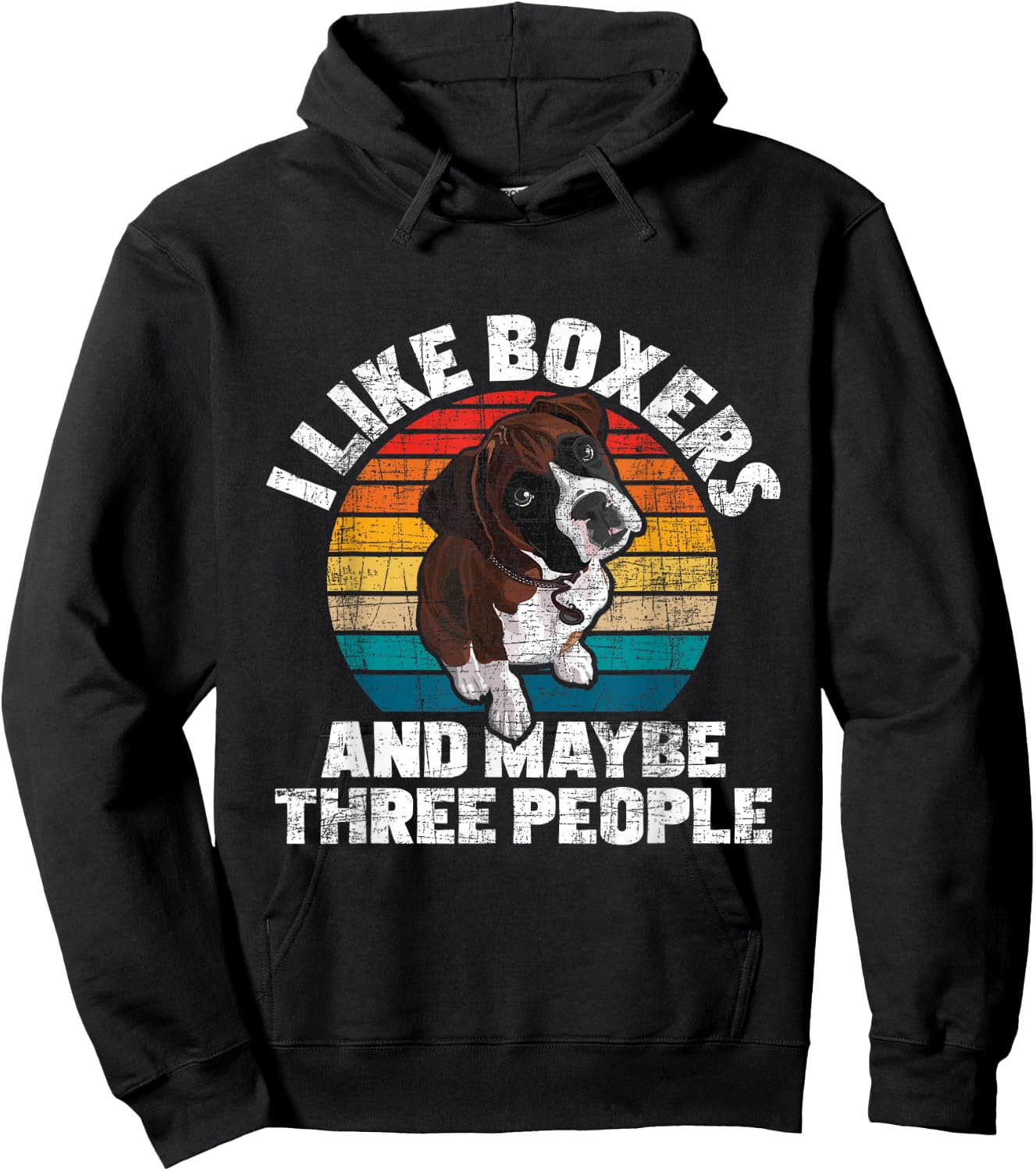 I Like Boxers And Maybe 3 People - Boxer Dog Puppy Trainer Women Girls Kids Hoodie - Hoodie | Black