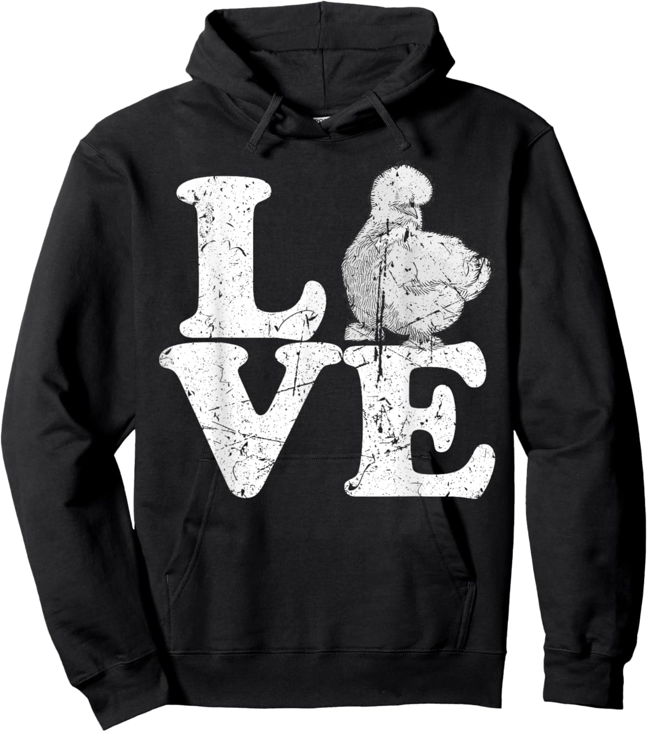 Love Silkies Silky Chickens Silkie Chicken Hoodie - Hoodie | Black