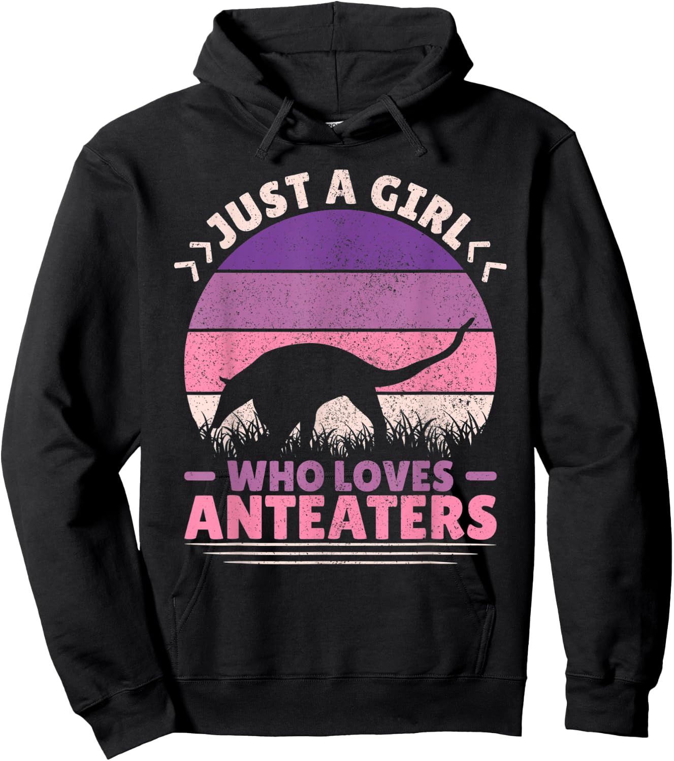 Just A Girl Who Loves Anteaters Animal Lover Girls Anteater Hoodie - Hoodie | Black