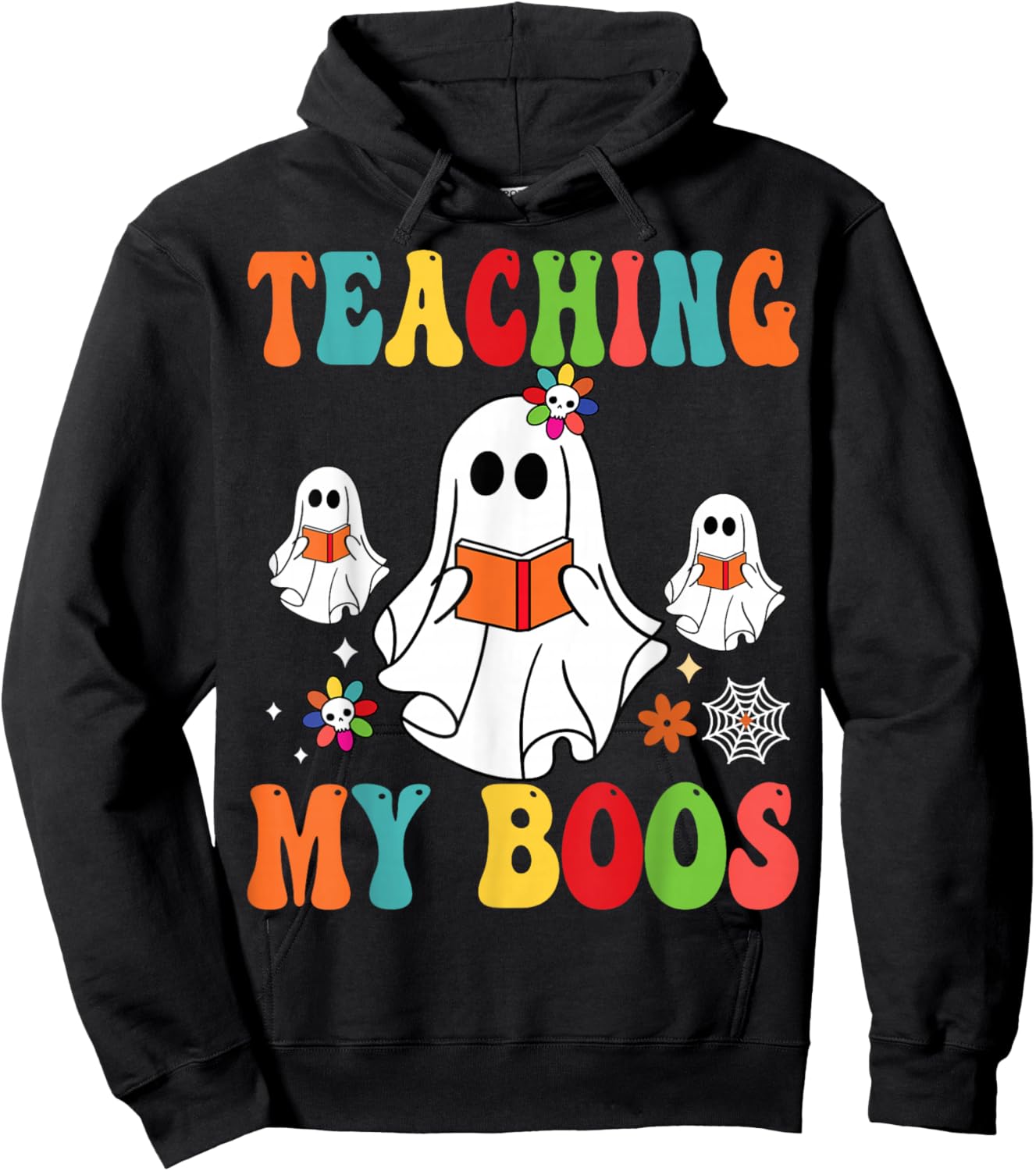 Teaching My Boos Funny Back to School Halloween Hoodie - Hoodie | Black