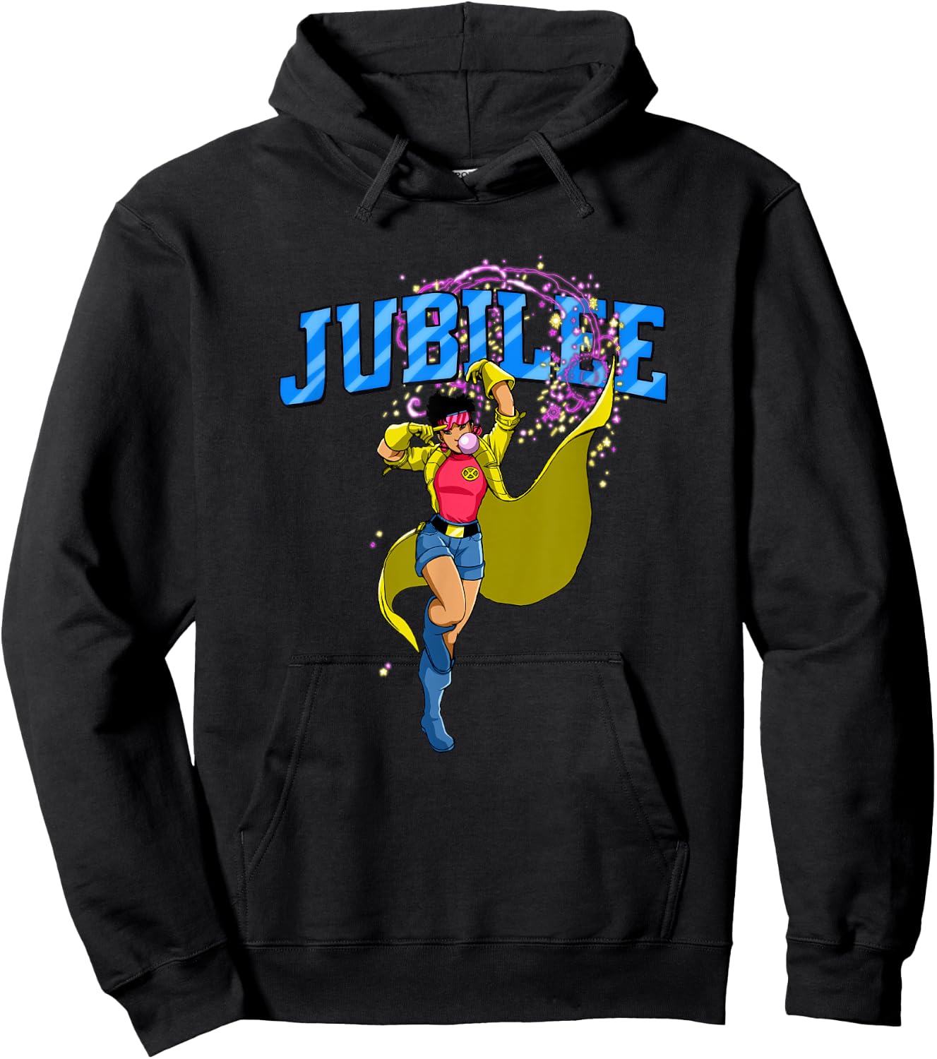 Marvel X-Men Jubilee 90's TV Show Portrait Hoodie - Hoodie | Black