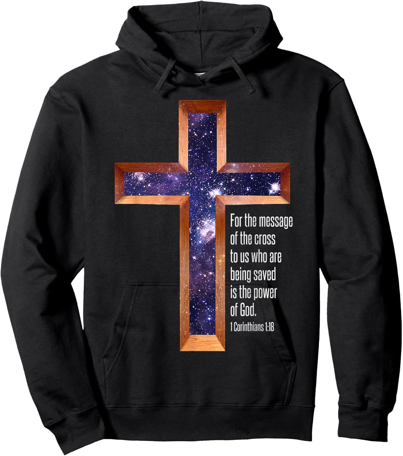 The Message Of The Cross Is The Power Of God - Bible Verse Hoodie - Hoodie | Black