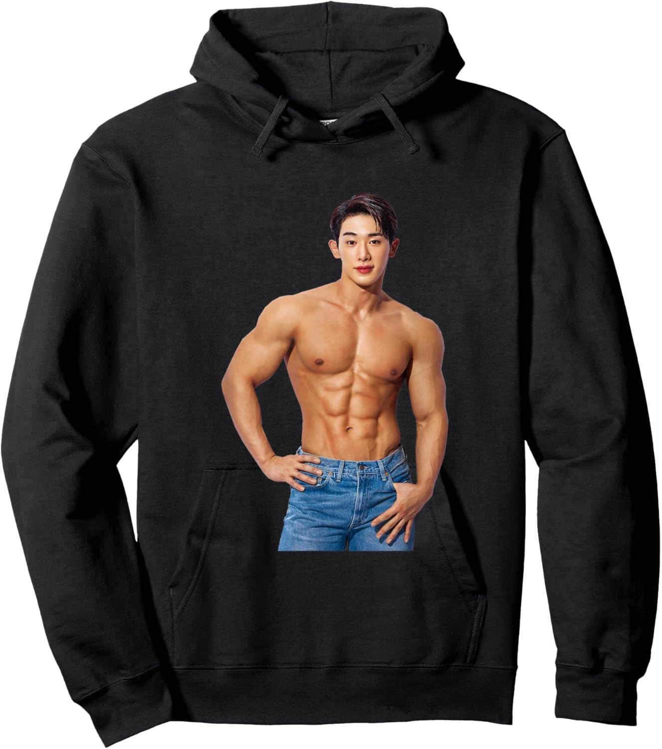 Wonho Sexy Muscle Daddy Korean Hunk Abs Solo Artist Idol Hoodie - Hoodie | Black