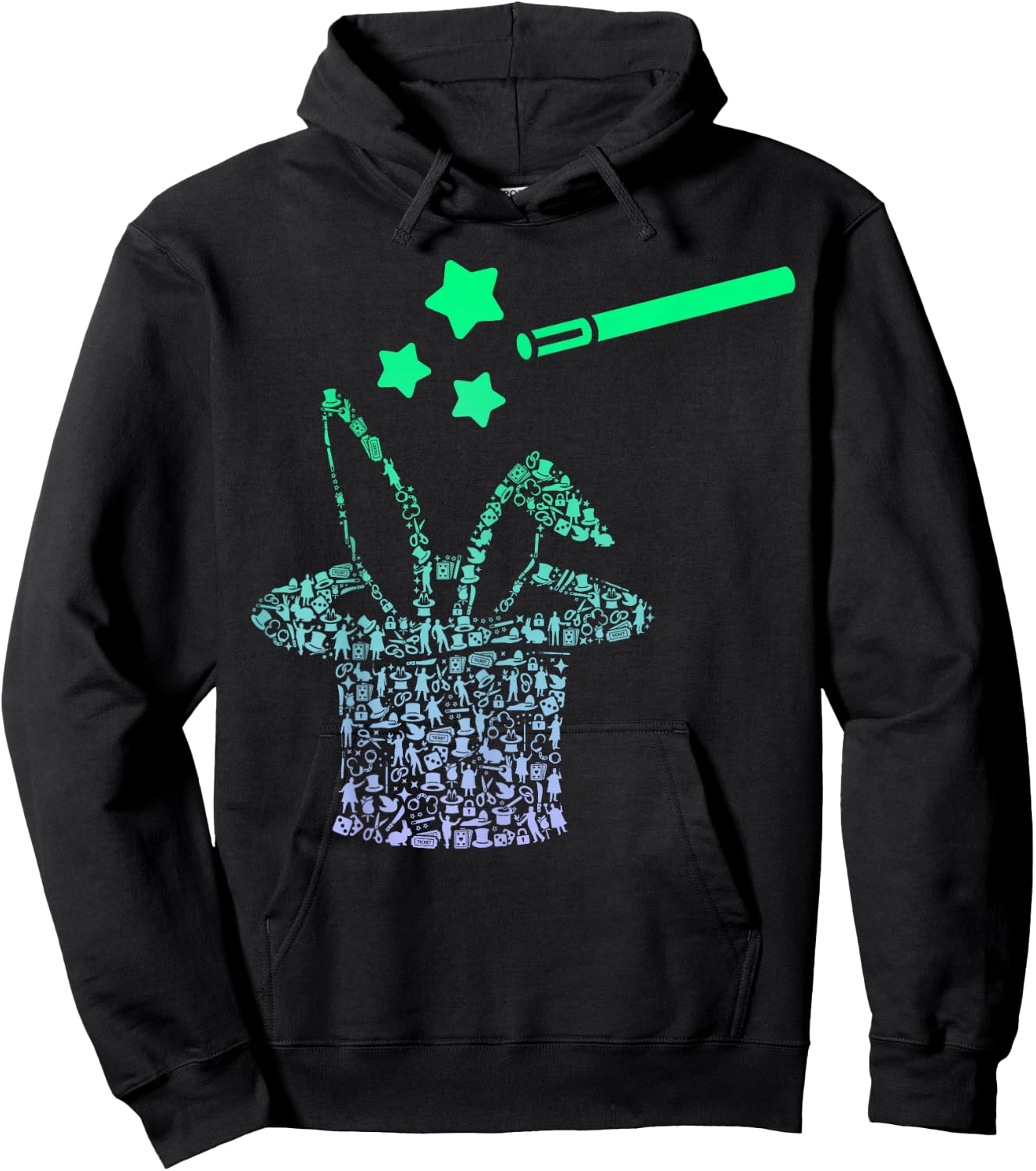 Magicians Hat for Magician Magic Icons Boys Magician Hoodie - Hoodie | Black