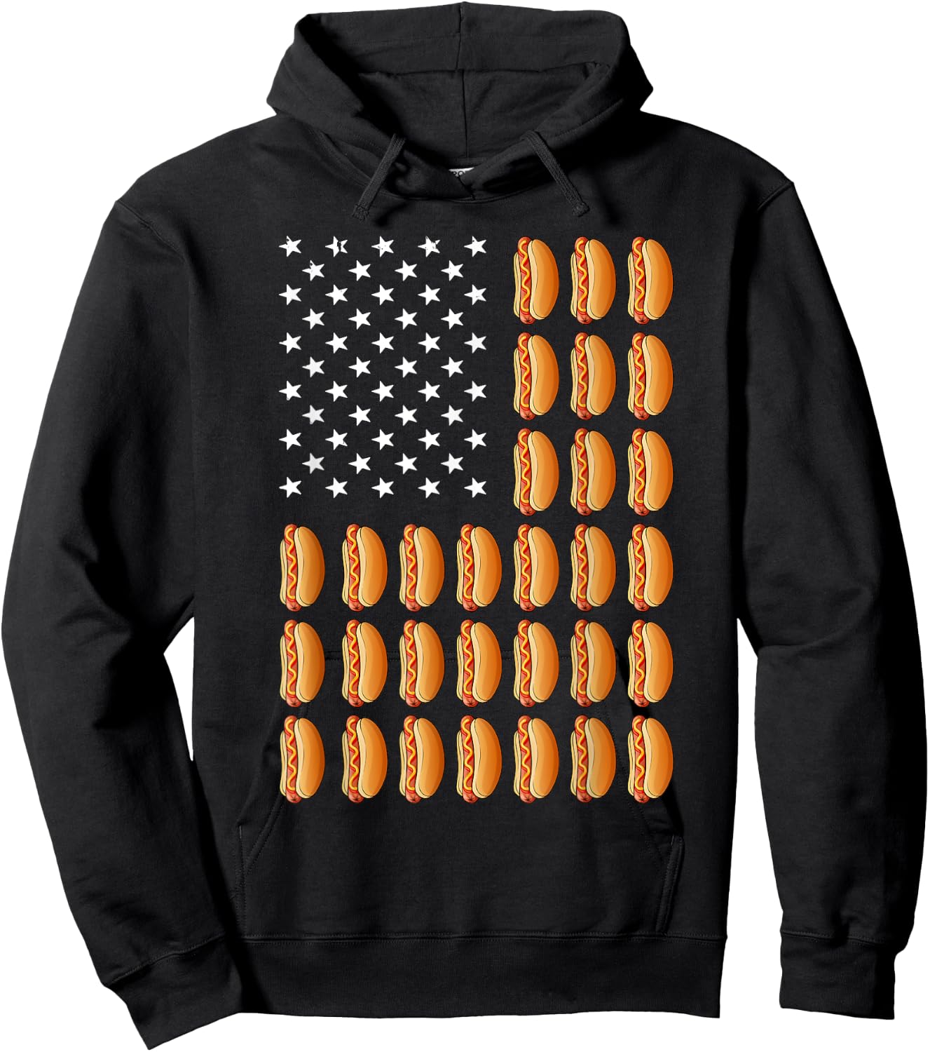Funny Hot Dog Design Women Kids Food Hotdog Lovers Hoodie - Hoodie | Black