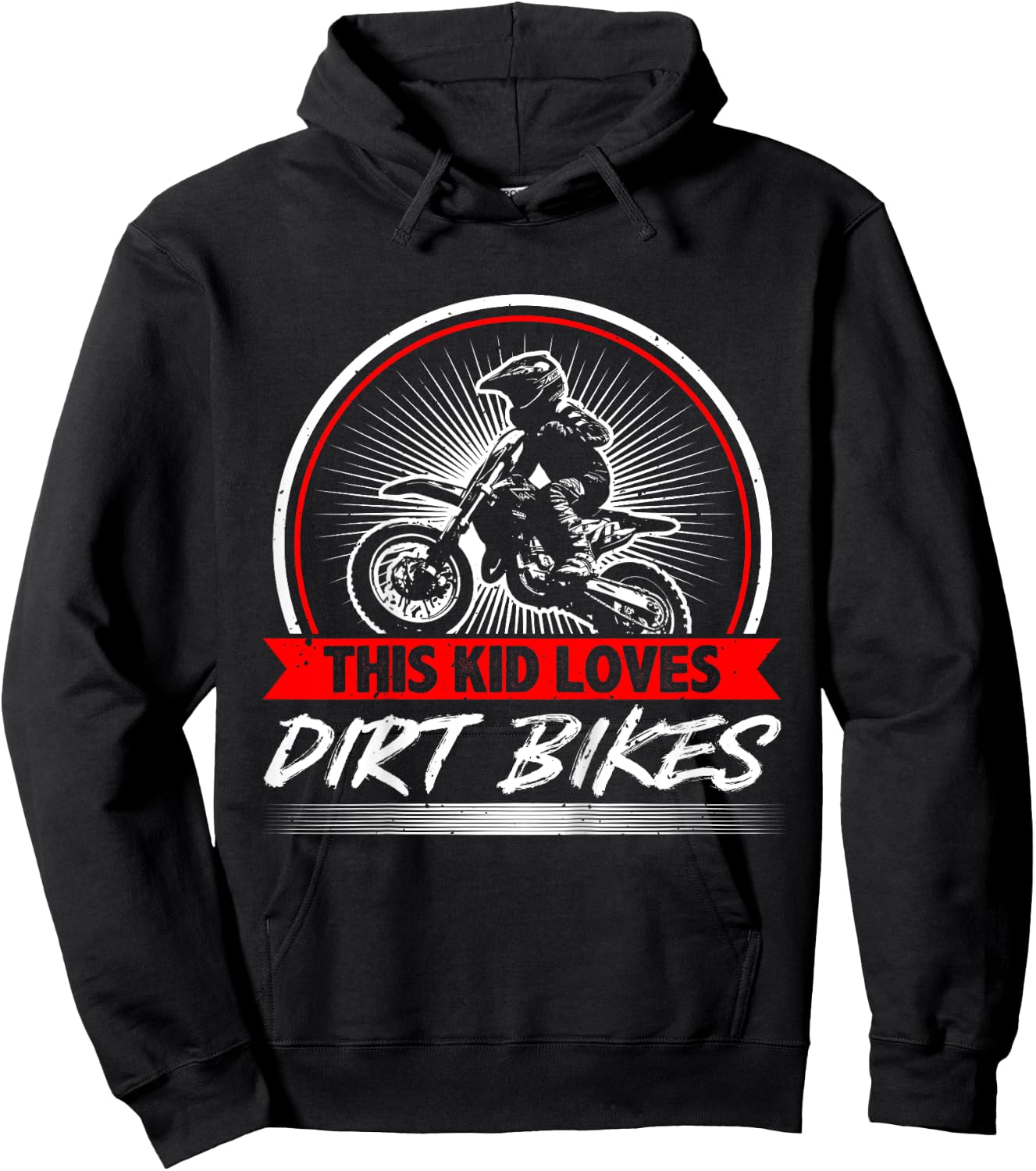 Kids This Kid Loves Dirt Bikes Motocross Dirt Bike Hoodie - Hoodie | Black