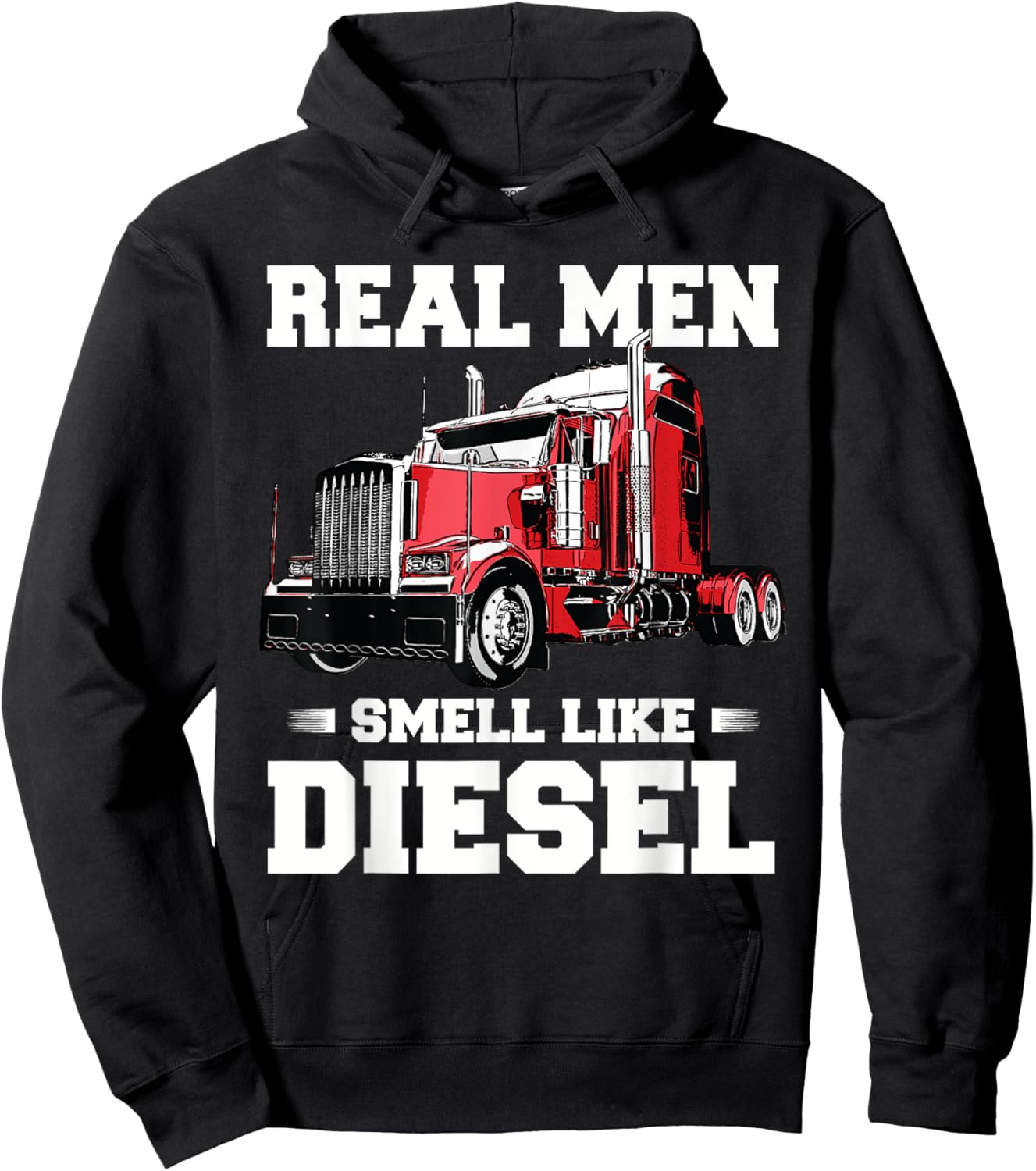 Funny Trucker Gifts Men Husband Semi Trailer Truck Driver Hoodie - Hoodie | Black