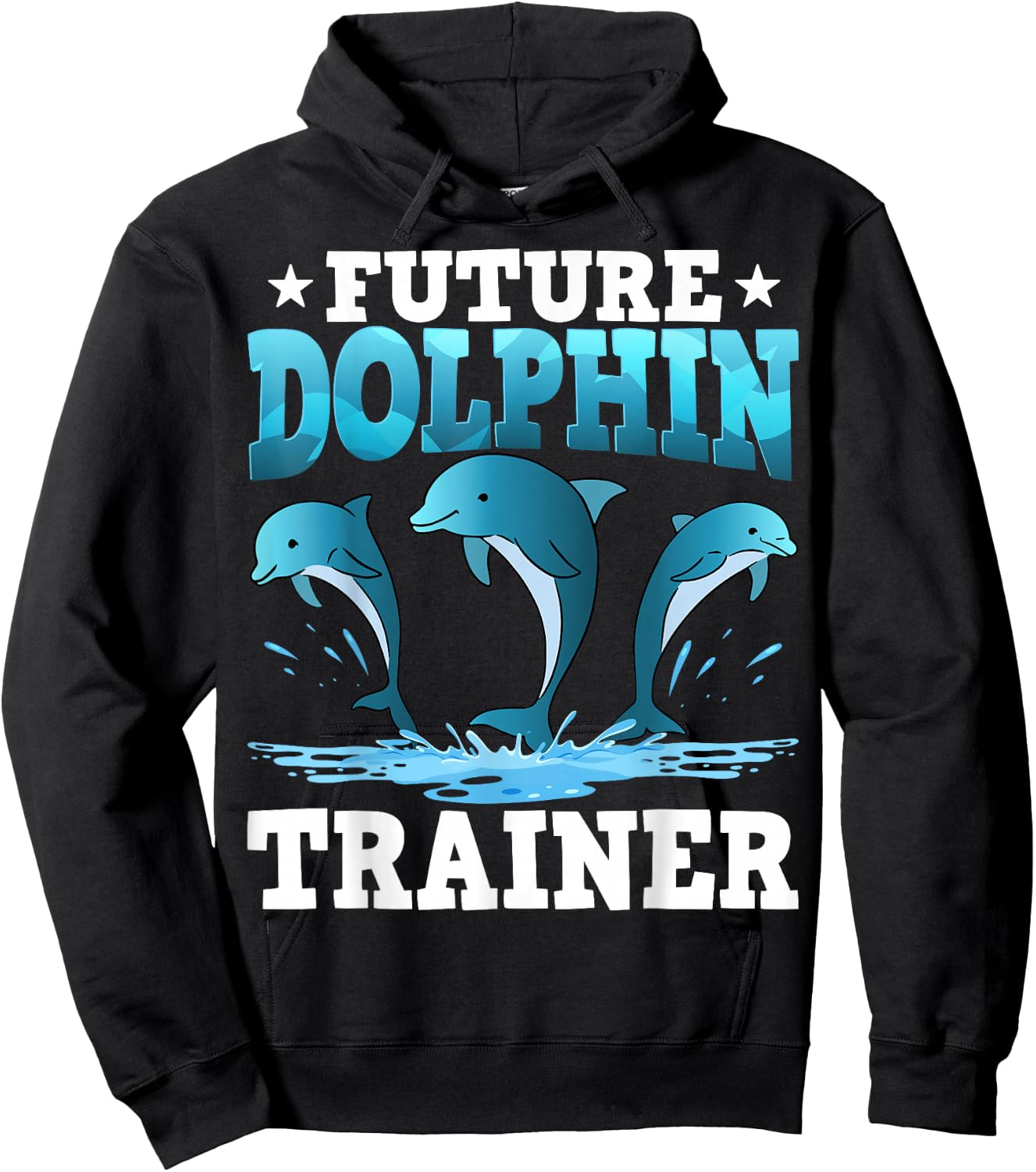 Future Dolphin Trainer Sea Ocean Dolphins Hoodie - Hoodie | Black