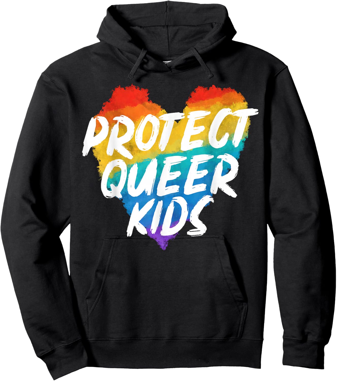 Protect The Queer Kids Rainbow Pride Month Hoodie - Hoodie | Black