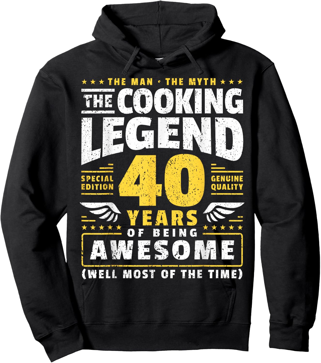 40th Birthday Cook 40 Years Old Chef Hoodie - Hoodie | Black